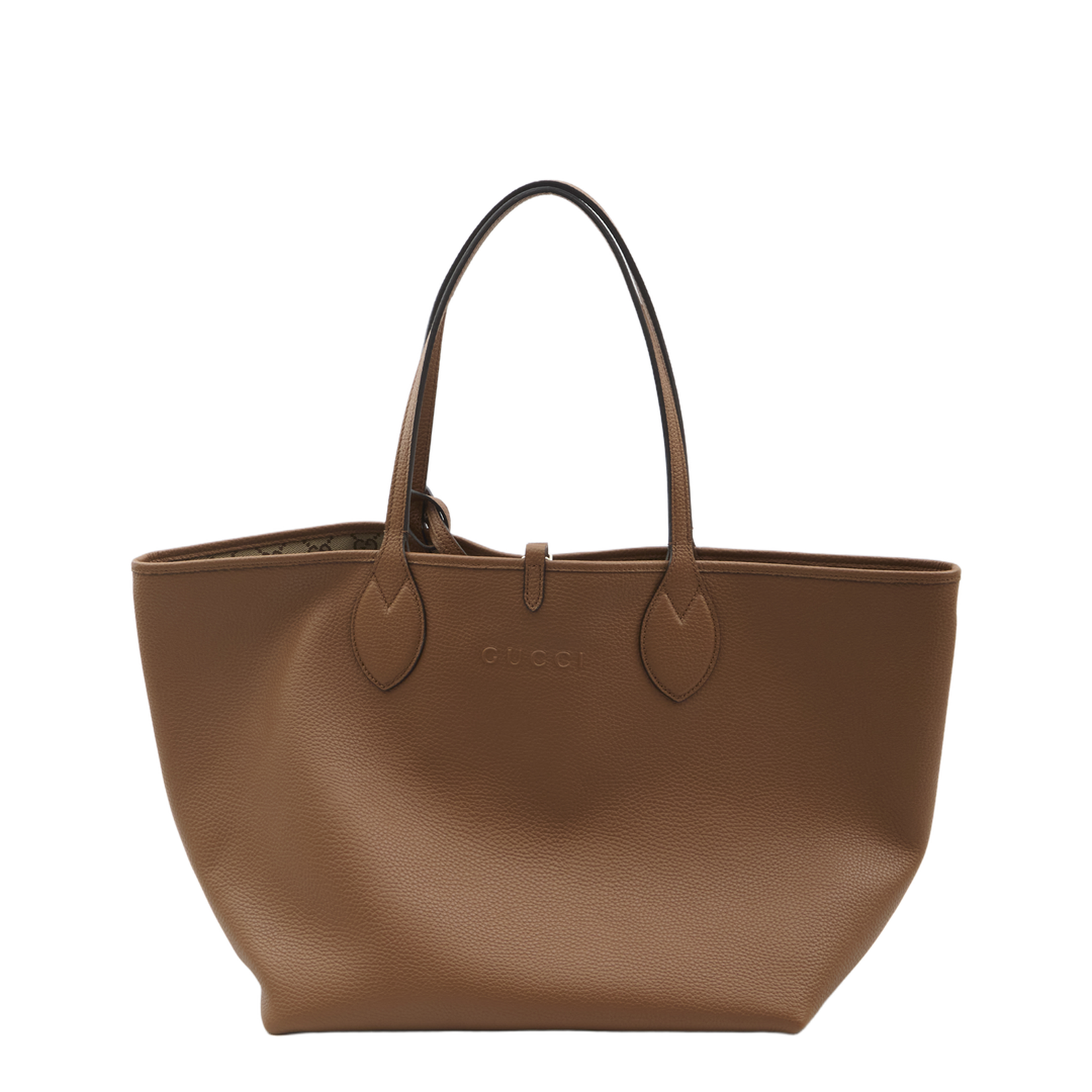 Totissima Large Leather Tote Bags - Brown - Image 1