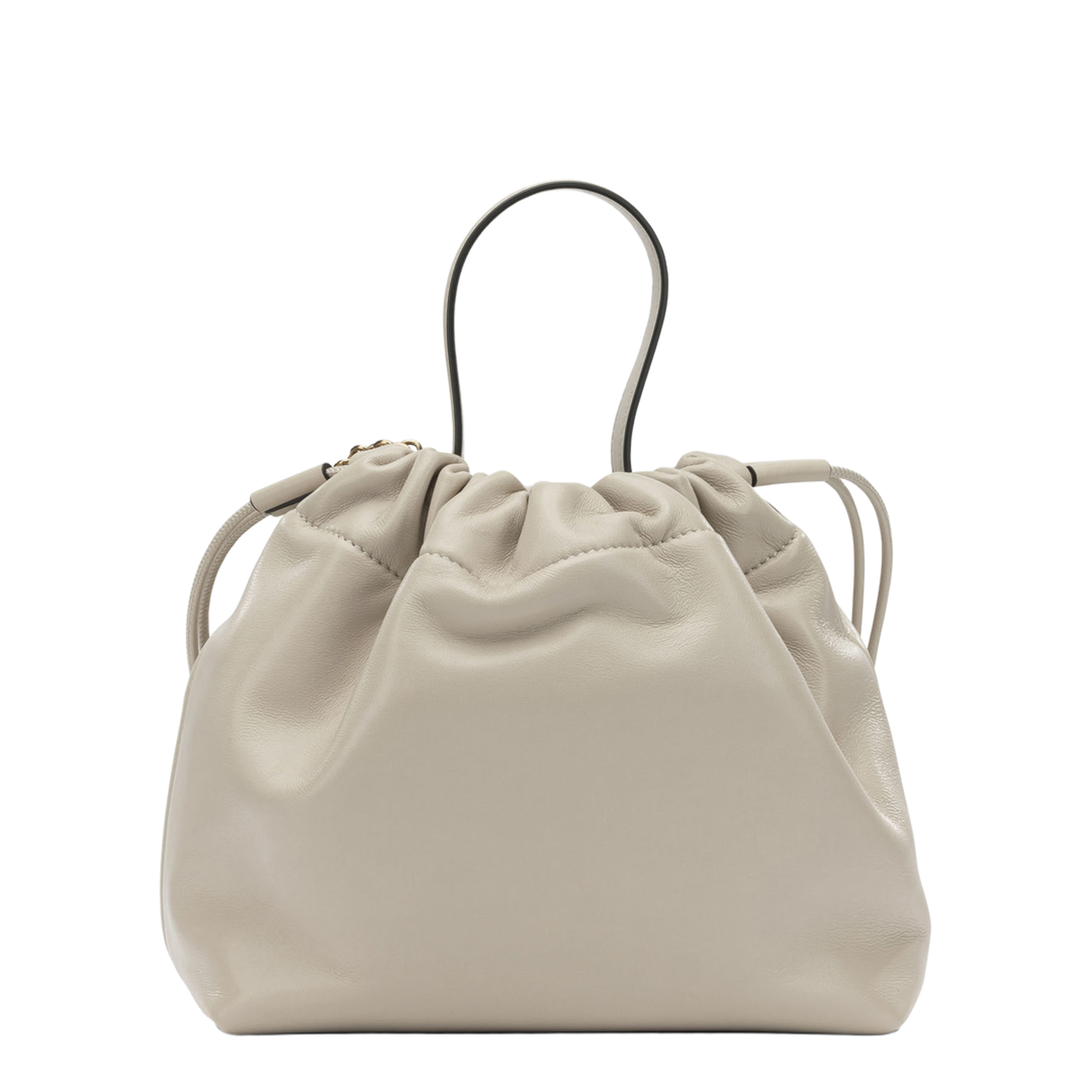 Icons Small Lamb Leather Shoulder Bag - White - Image 3