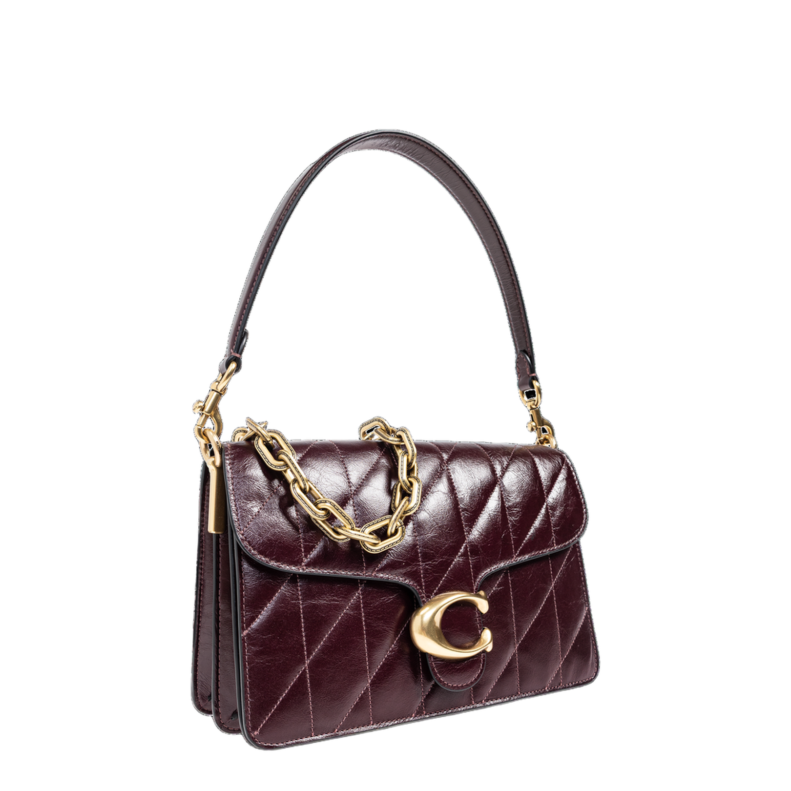 Tabby Chain Shoulder Bag Burgundy - Image 4