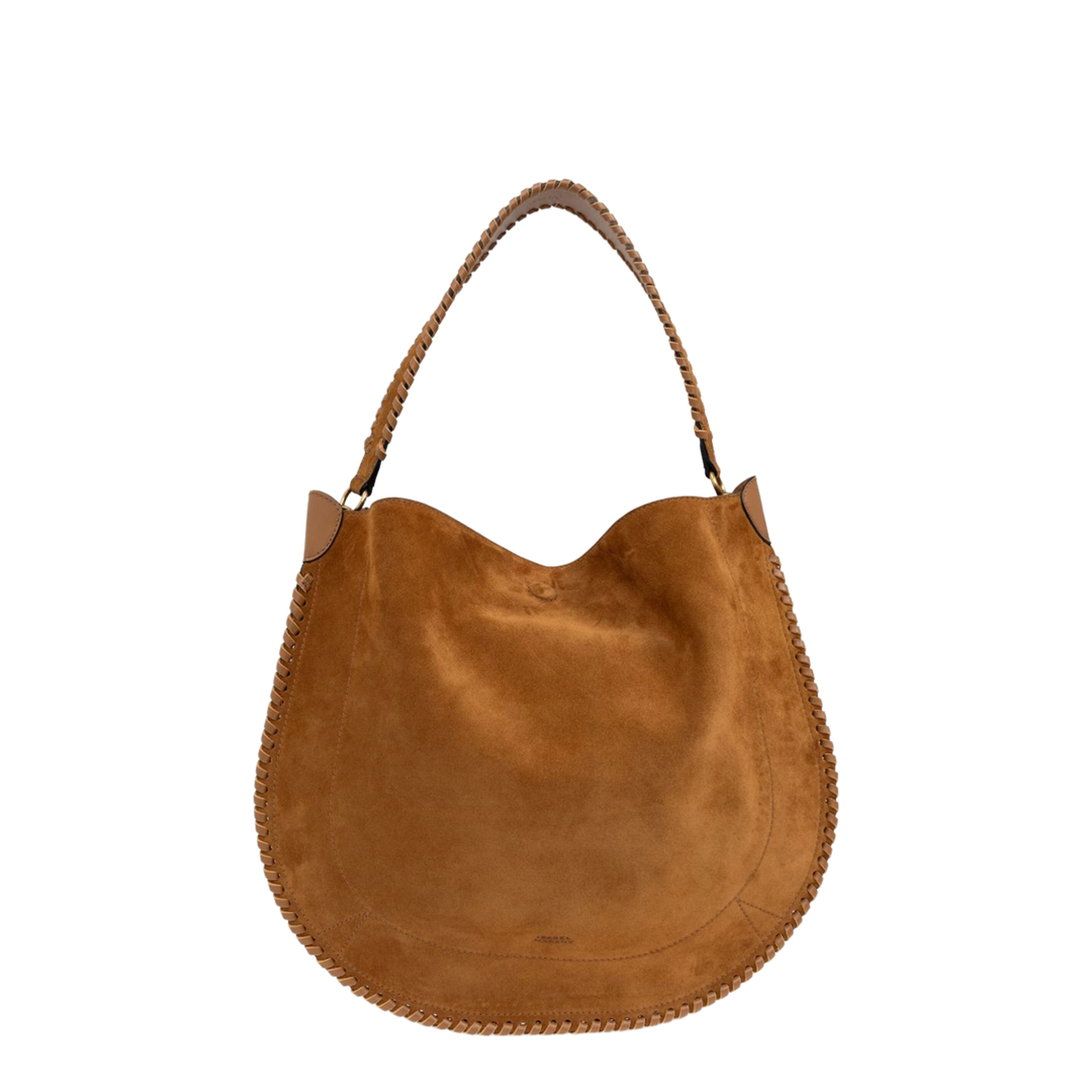 Suede Calfskin Hobo Soft Bag - Cognac - Image 1