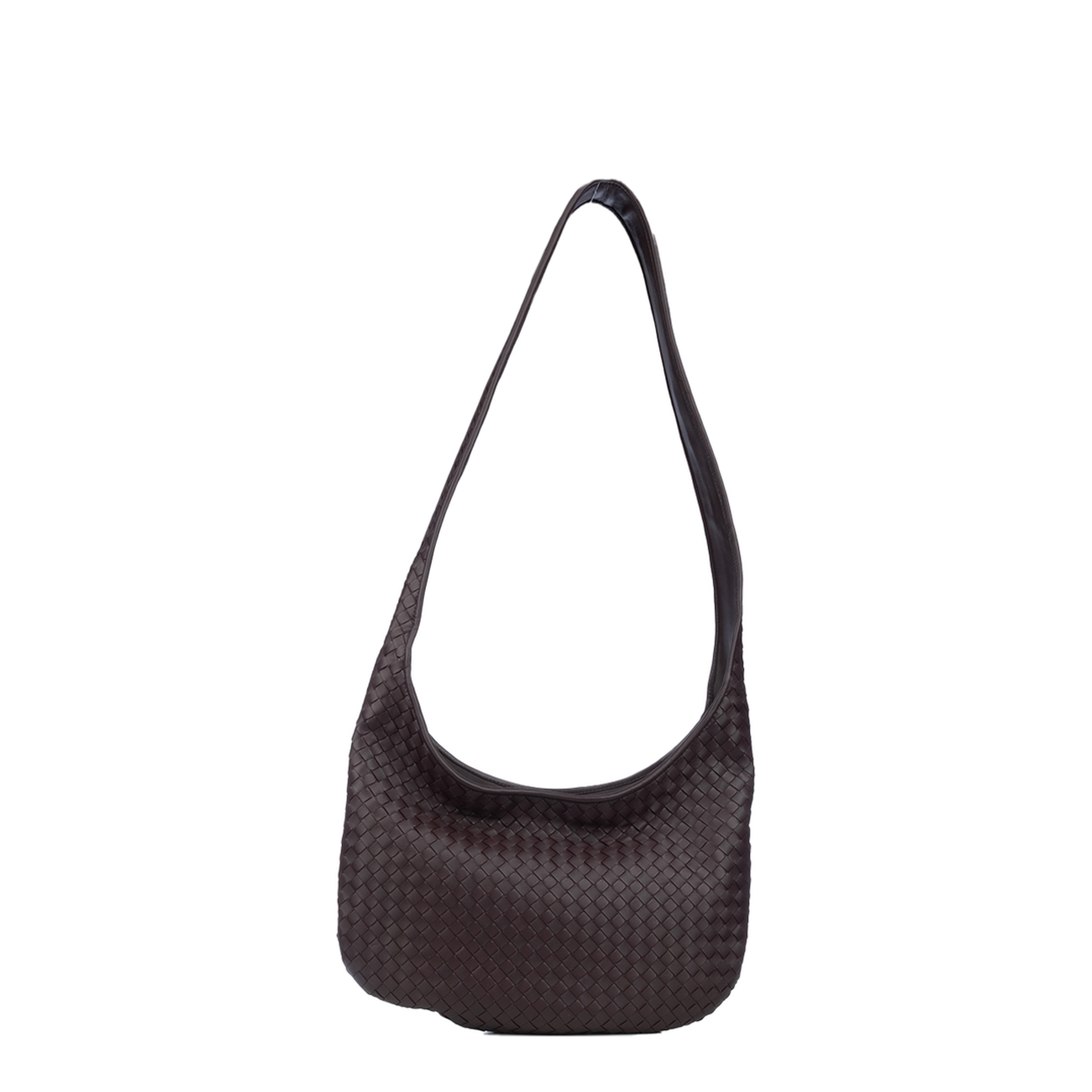 Veneto Medium Lambskin Shoulder Bags - Brown - Image 4