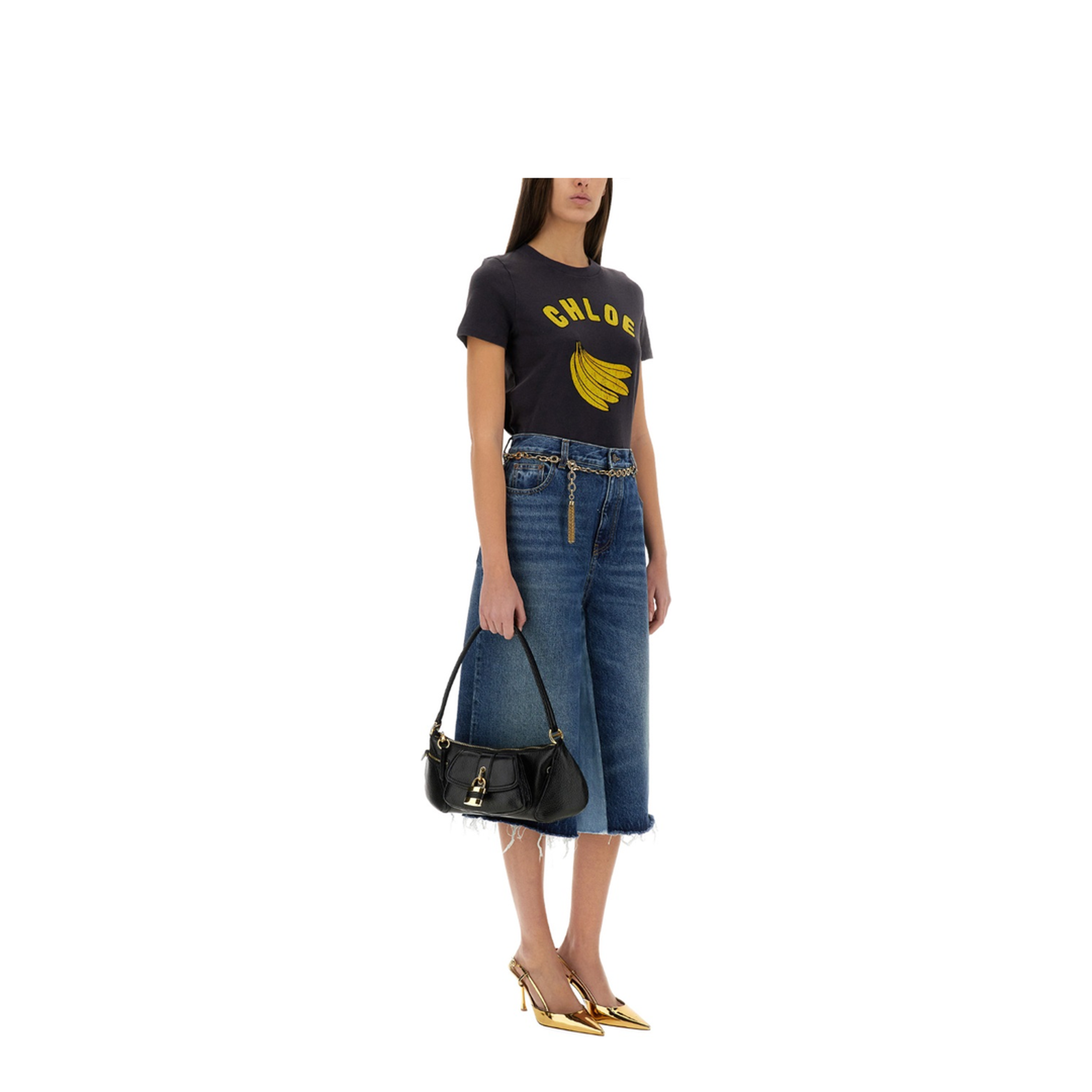 Patchwork Denim Bermuda Shorts - Image 2