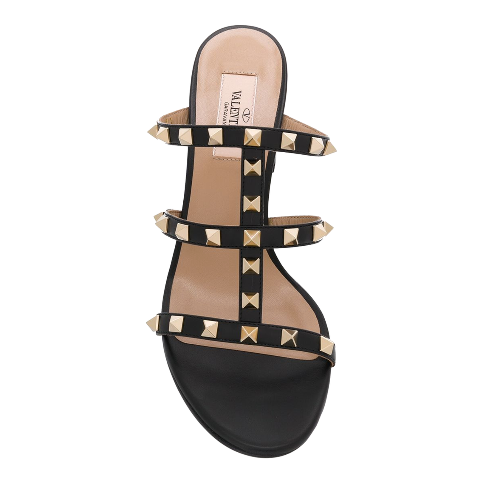 Rockstud Calfskin Leather Slide Sandal 60 Mm - Image 2