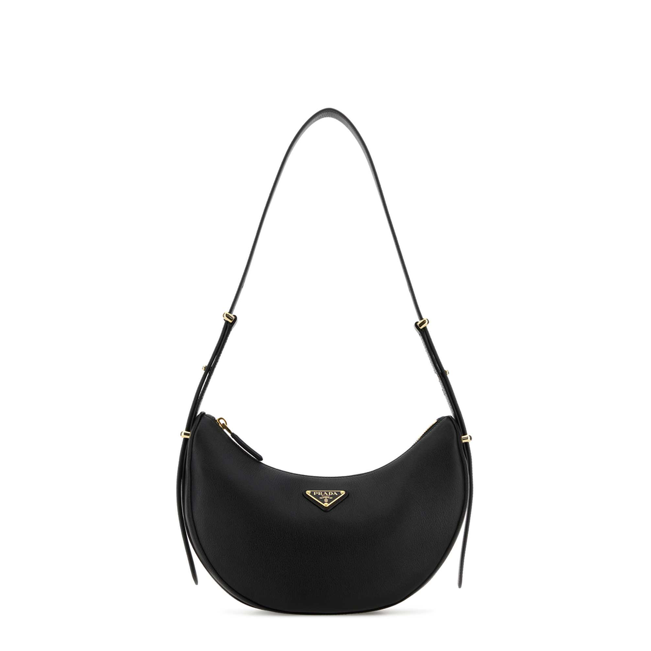Arqué Small Leather Shoulder Bag - Nero - Image 1