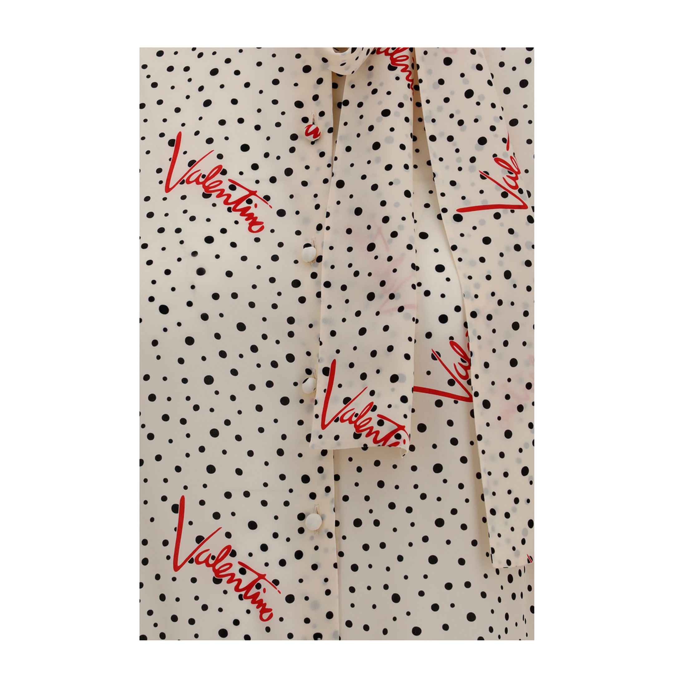 Crepe de Chine Bow-Neck Shirt - Image 3