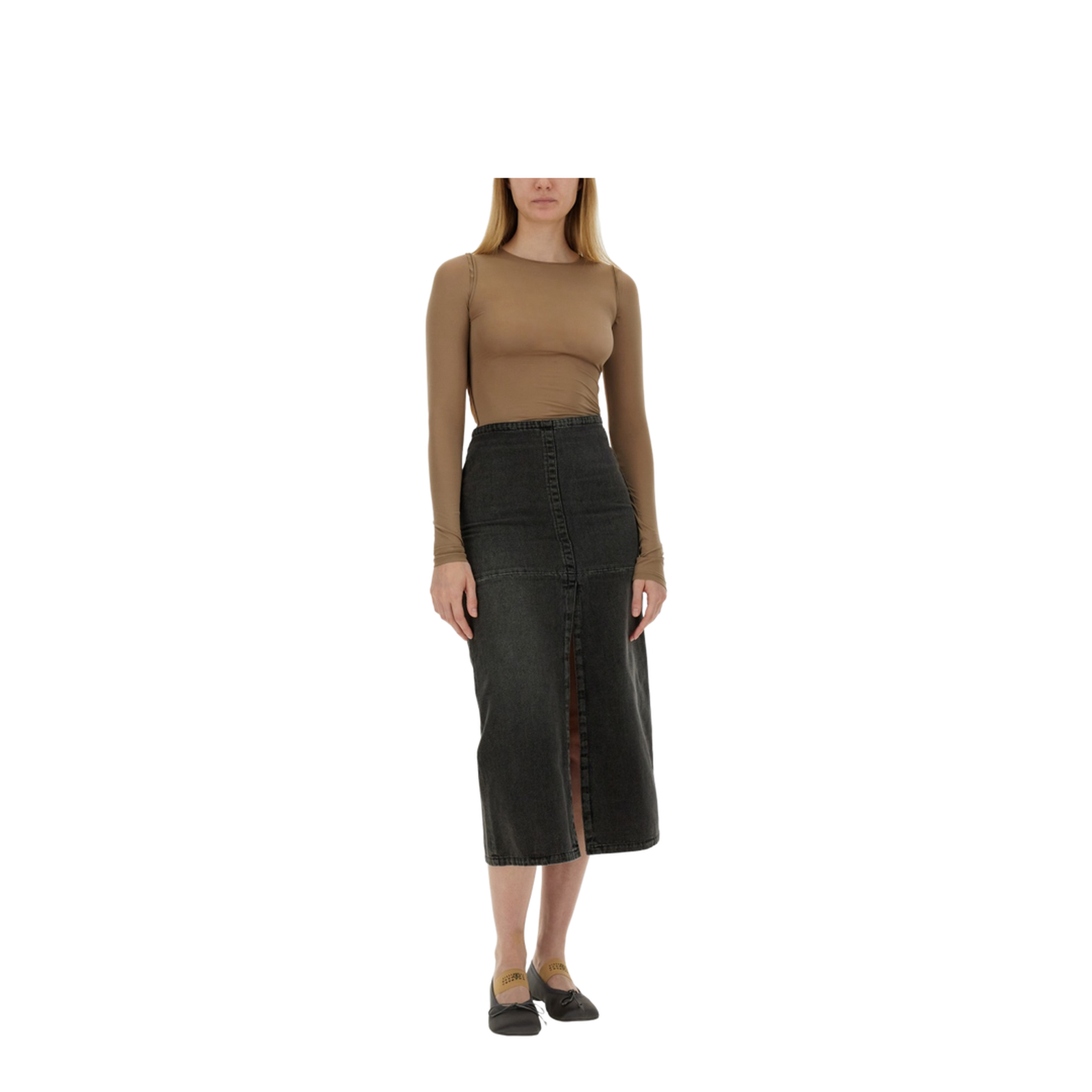 Long Denim Skirt - Image 2