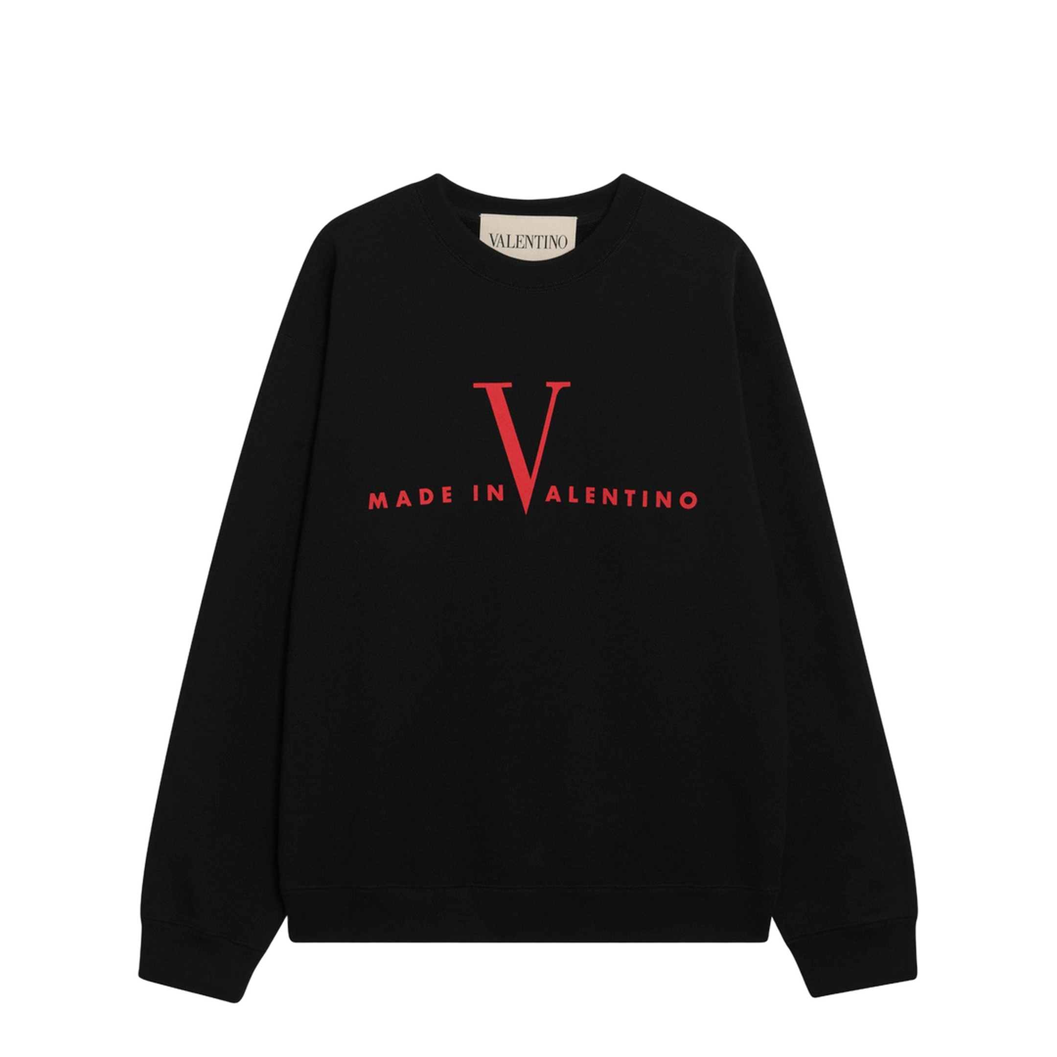 Black Cotton Sweatshirt - Image 1