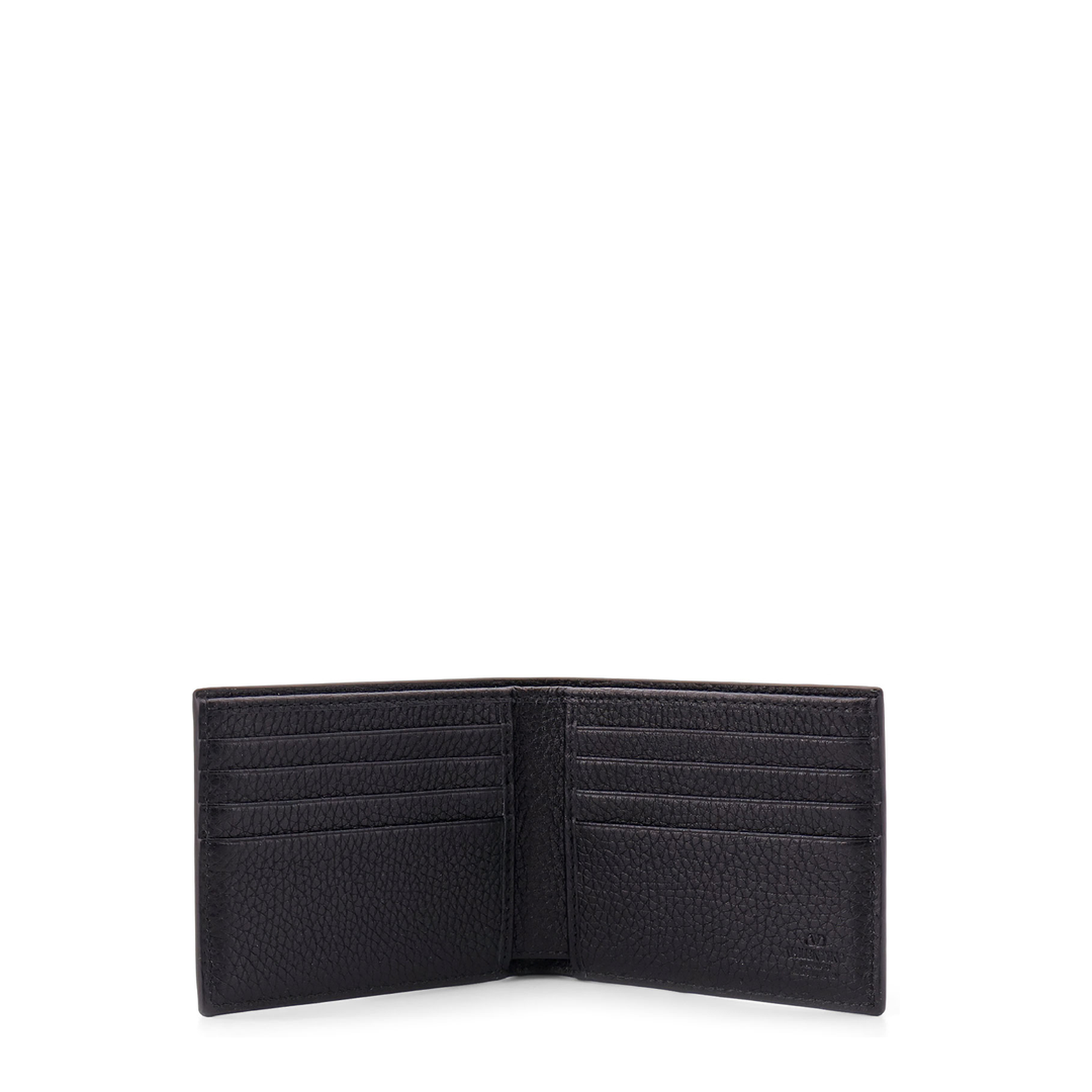 Rockstud Grainy Calfskin Wallet - Black - Image 3