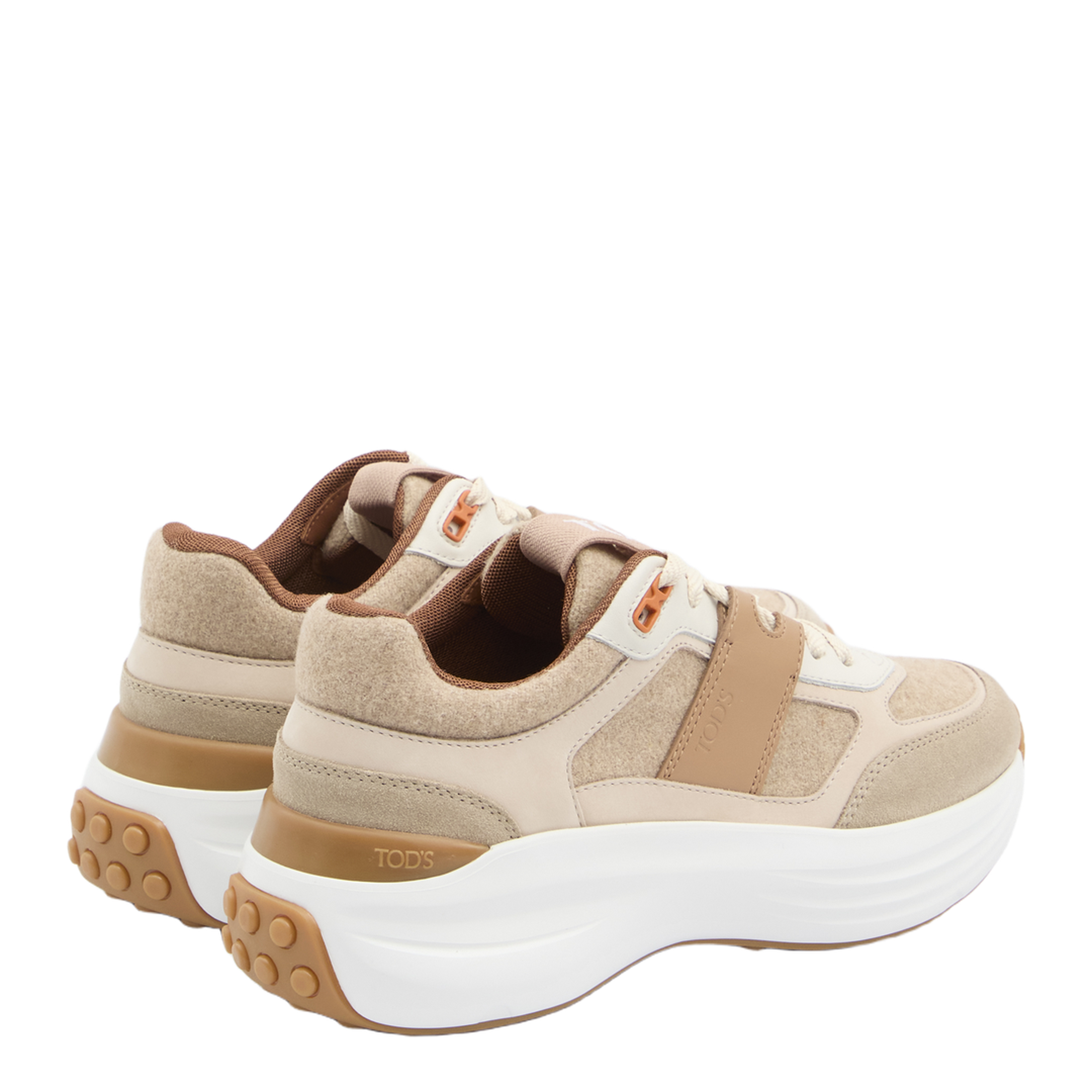 Sneakers in Fabric and Suede Leather - Image 3