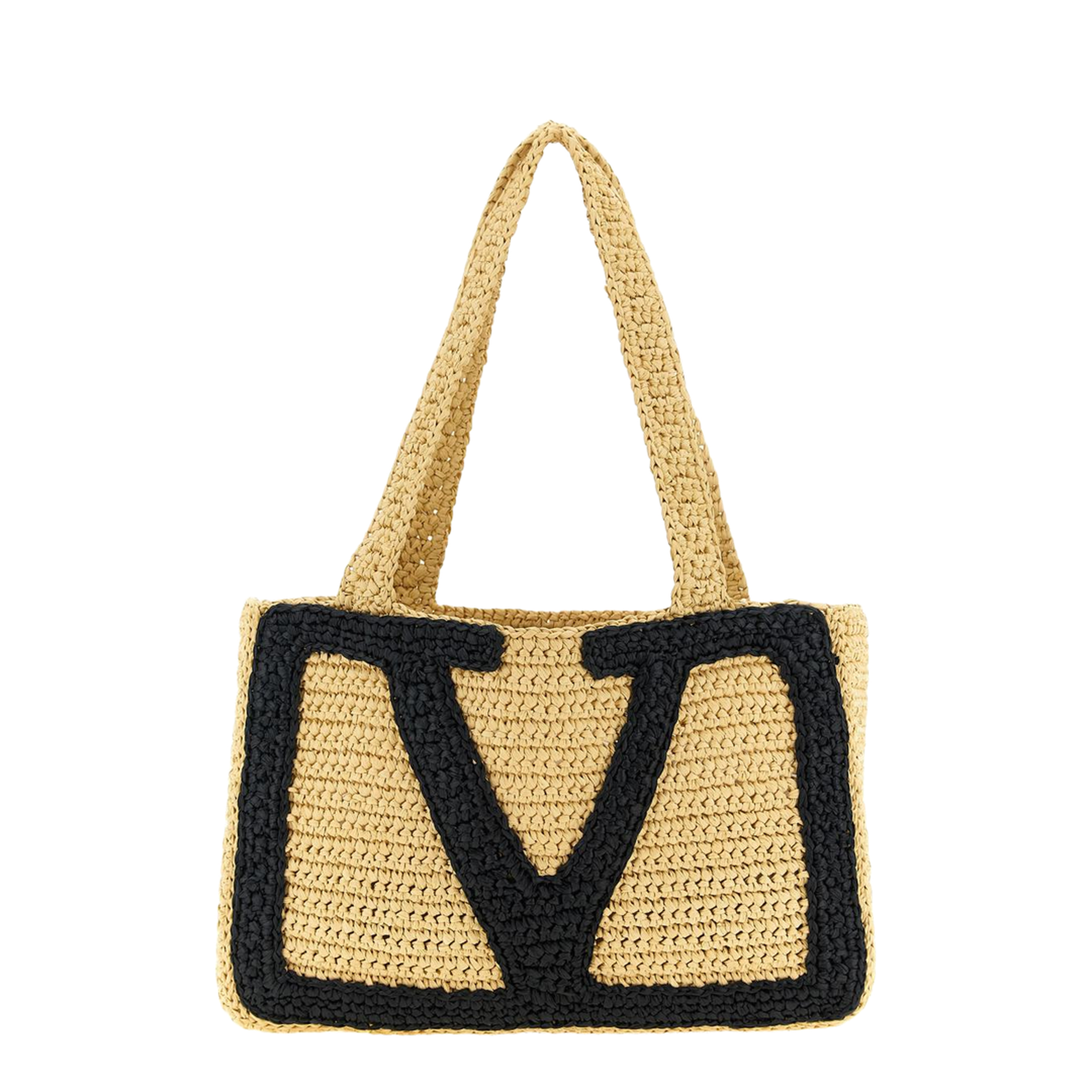 Viva Superstar Medium Crochet Shopping Bag - Natural (Beige) - Image 1