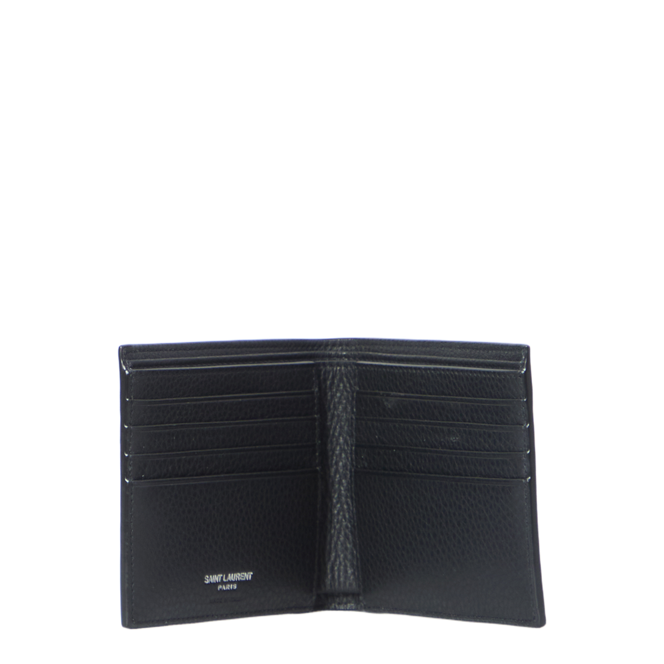 Tiny Cassandre East/West Wallet in Grained Leather (Black) - Image 4