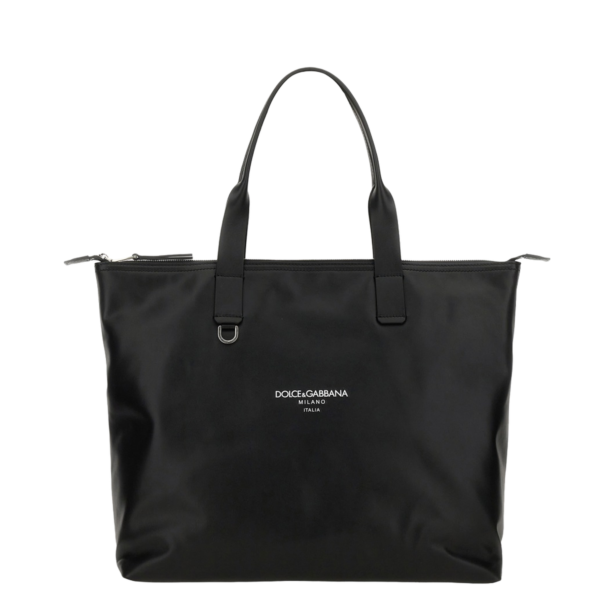 Adamo Medium Calfskin Shopping Bag - Black - Image 1