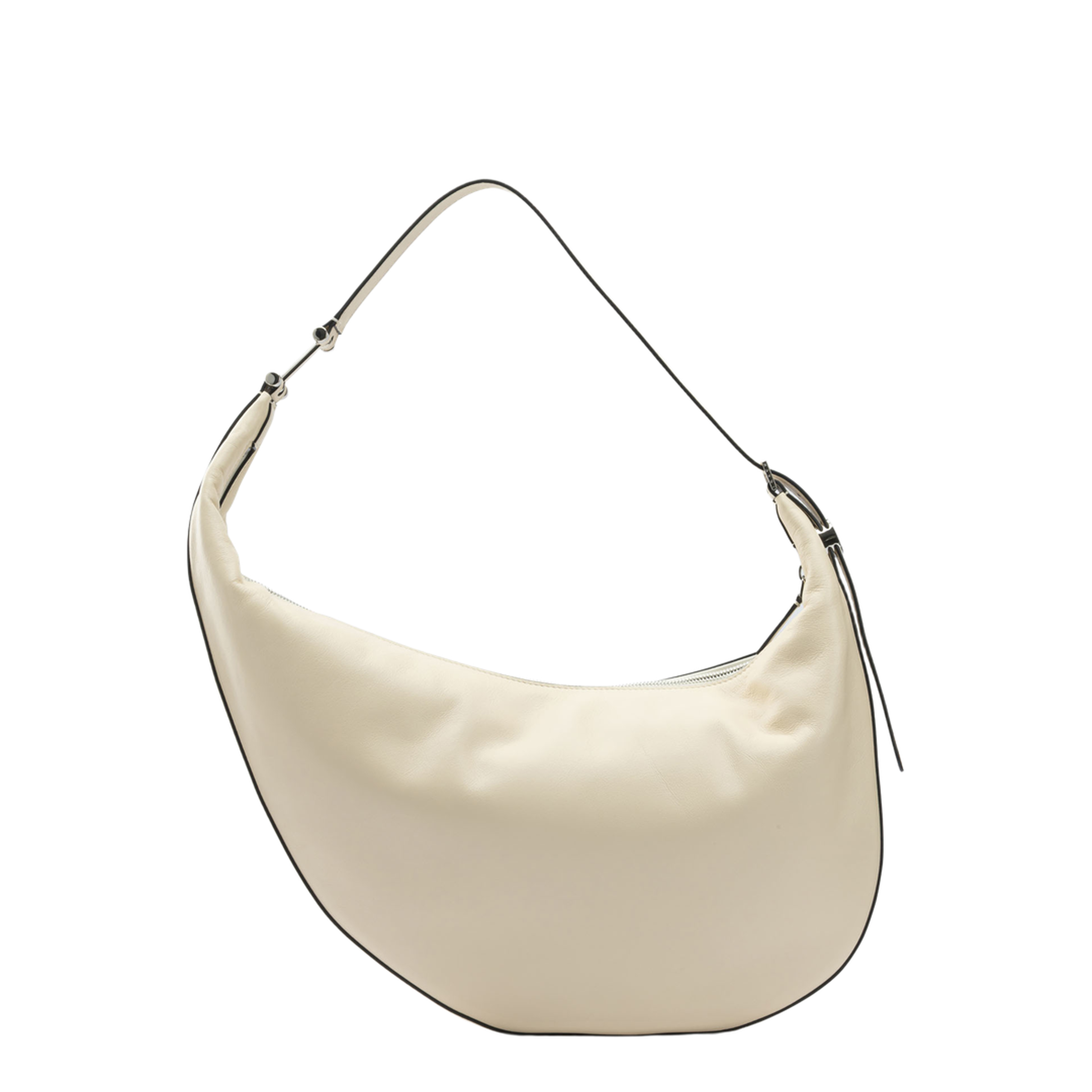 Dot Small Calfskin Hobo Bag - Shell - Image 3