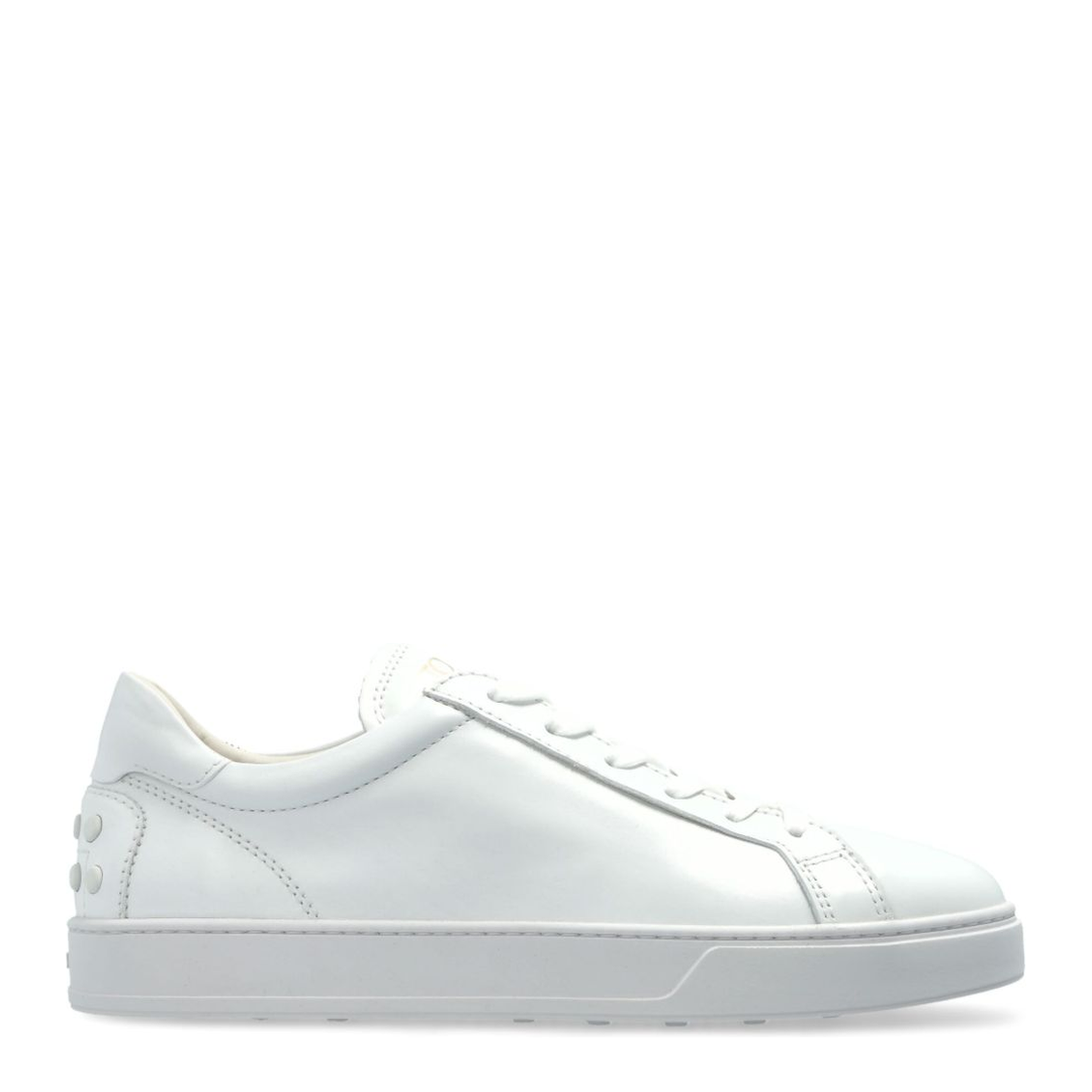 White Front Lace-Up Fastening Round Toe Flat Sole - Image 1