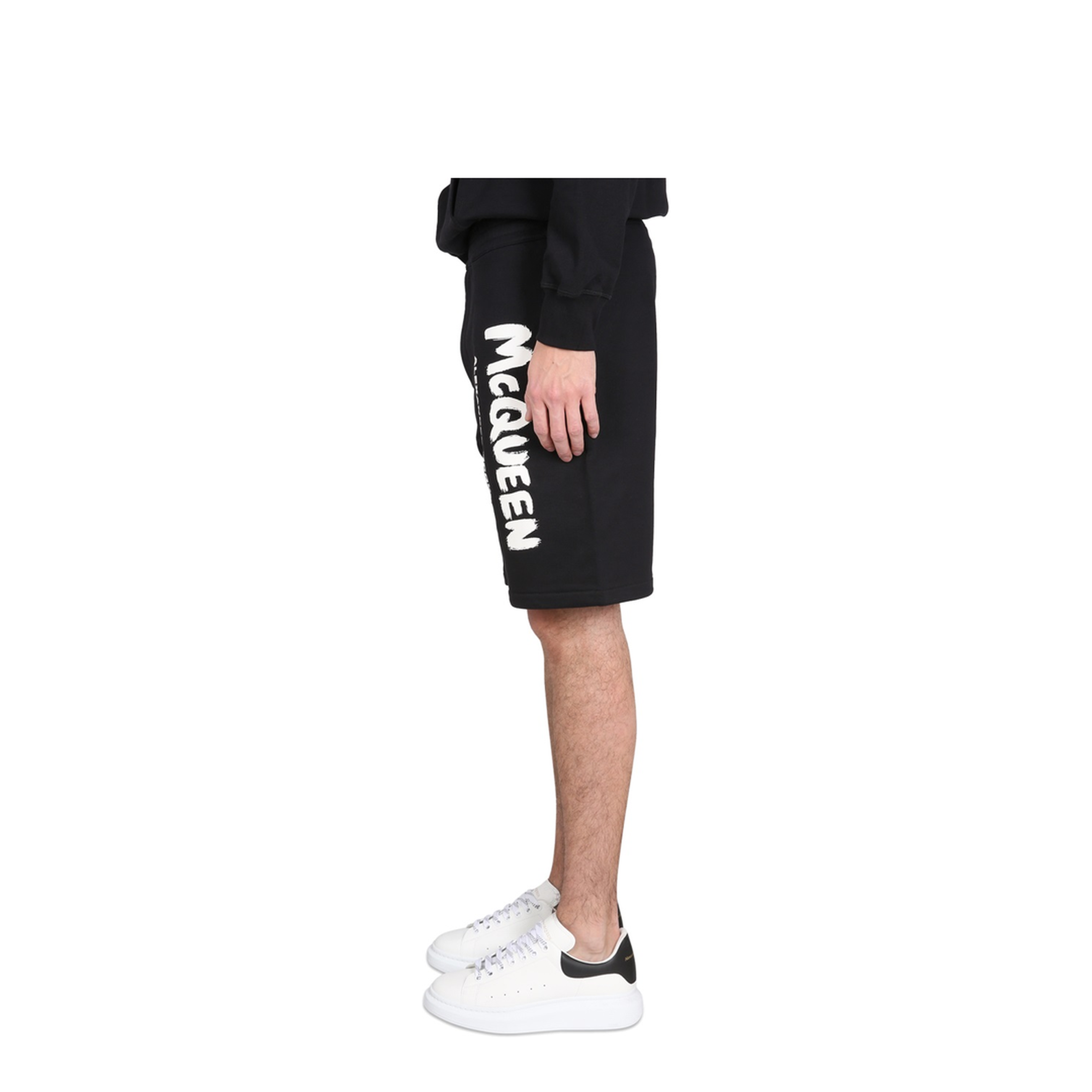 Bermuda Shorts with Graffiti Logo Print - Image 3