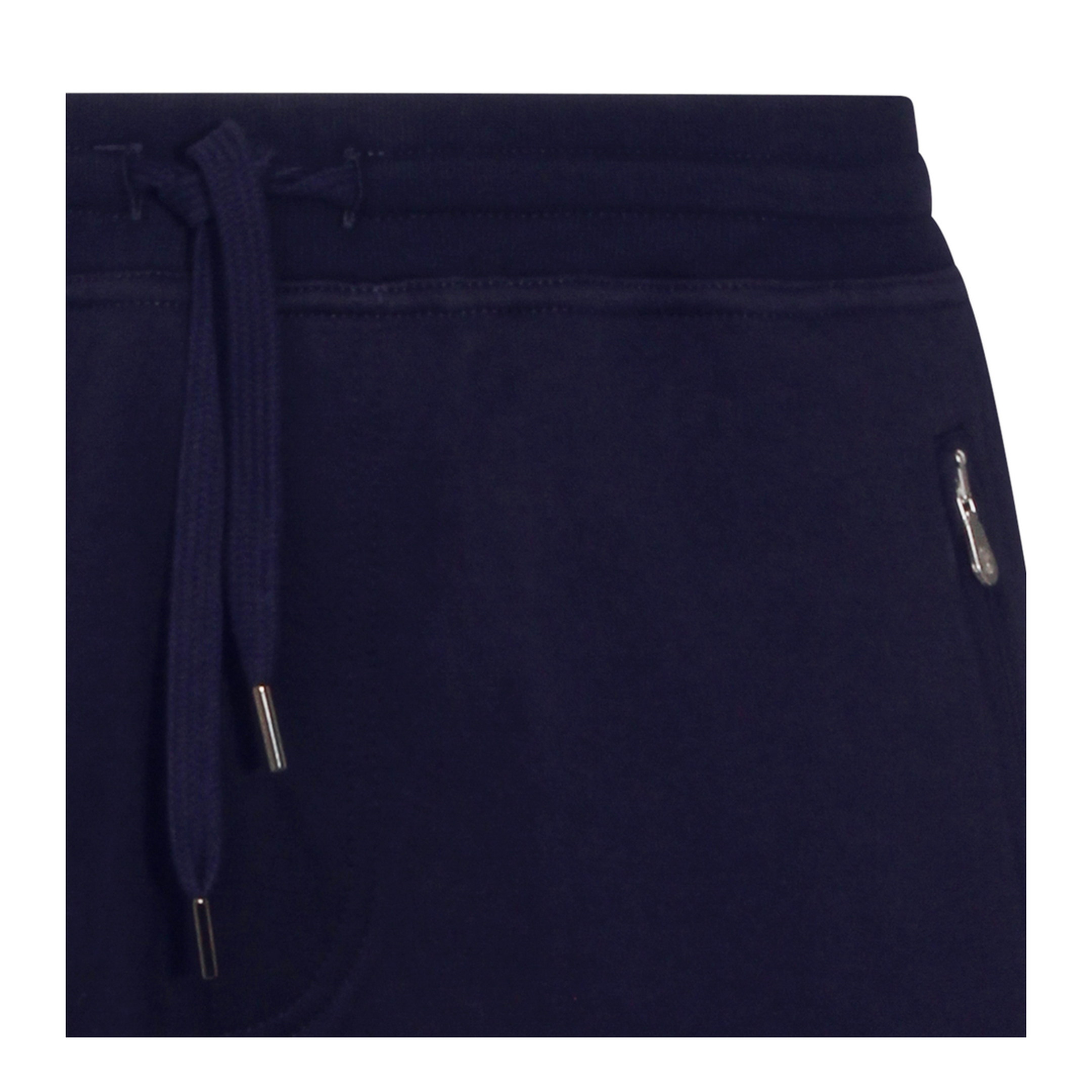 Techno Cotton Fleece Bermuda Shorts Navy Blue - Image 5