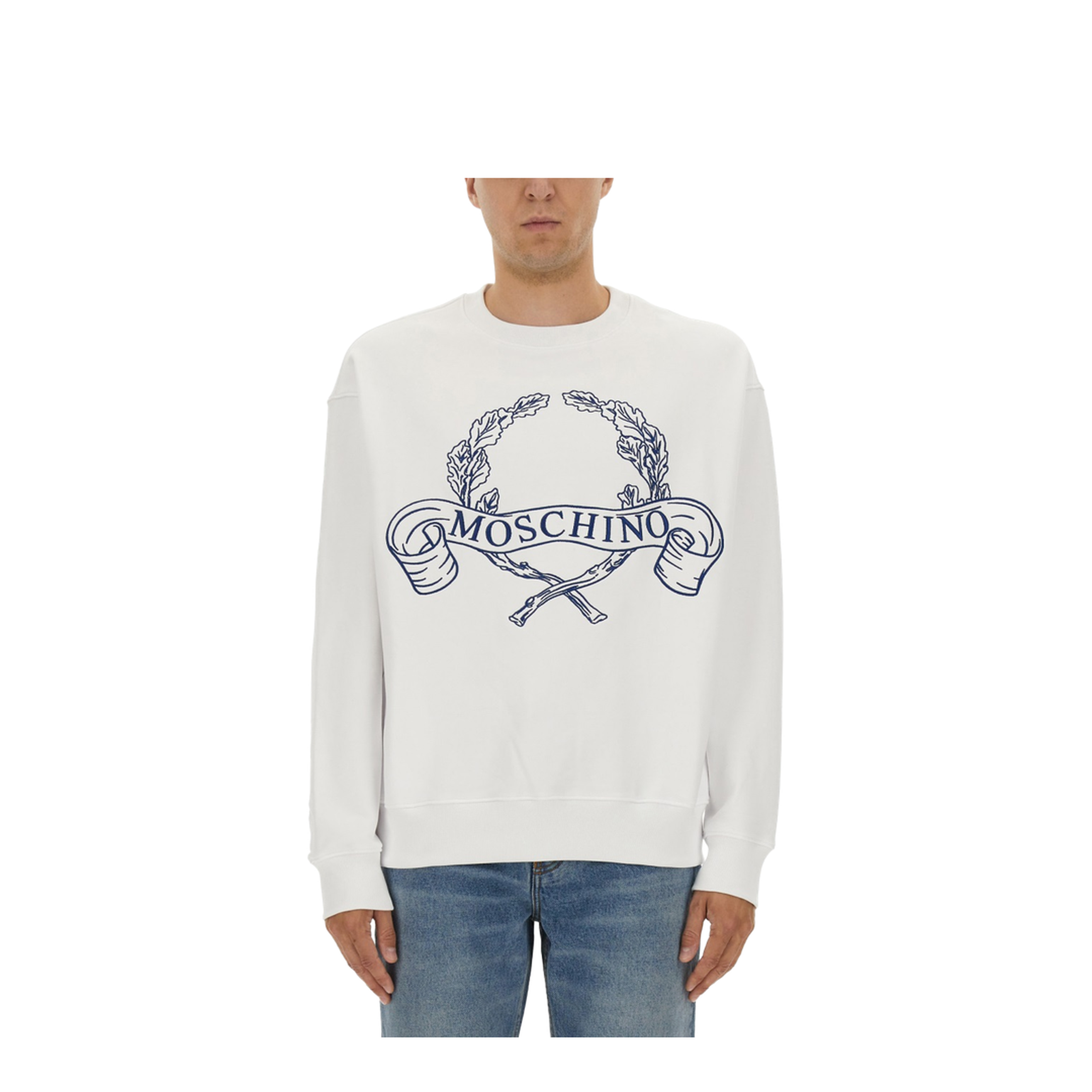 Sweatshirt with Laurel Crown Logo Embroidery - Image 1