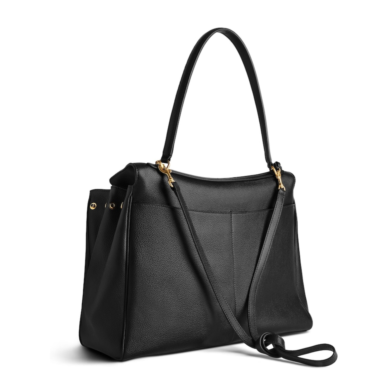 Women's Rodeo Handbag Large Grained Calfskin in Black - Image 3
