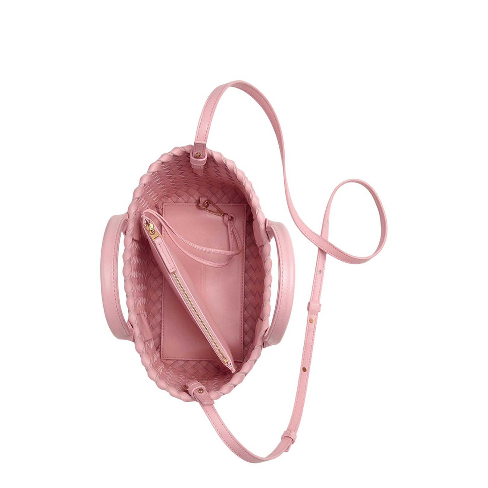 Cabat Mini Leather Handbags - Pink - Image 5