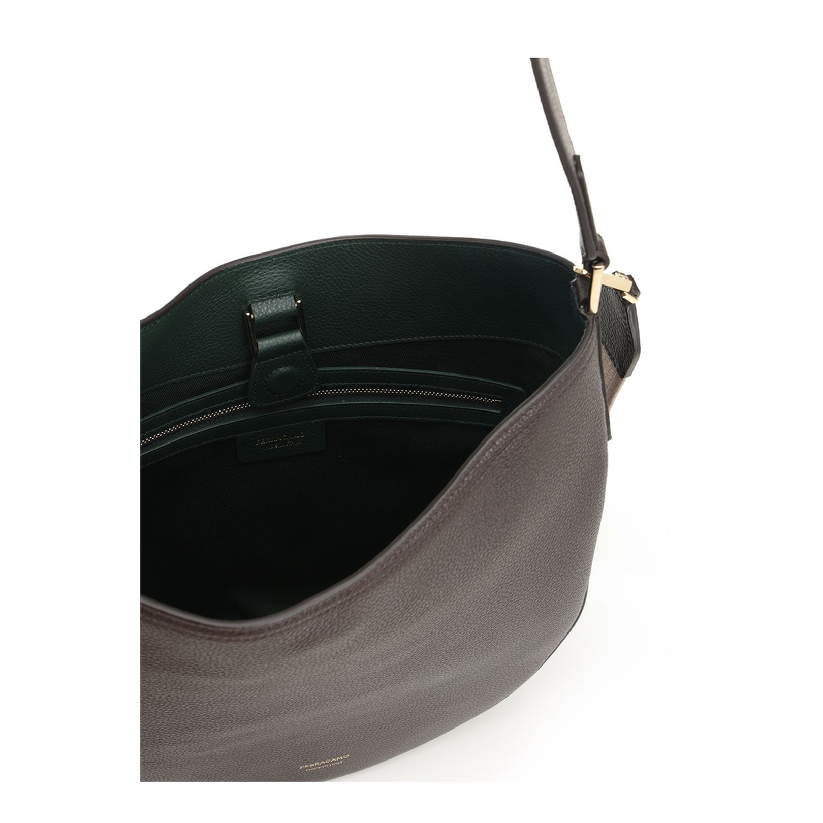 North-South Hobo Bag Leather Brown - Image 4