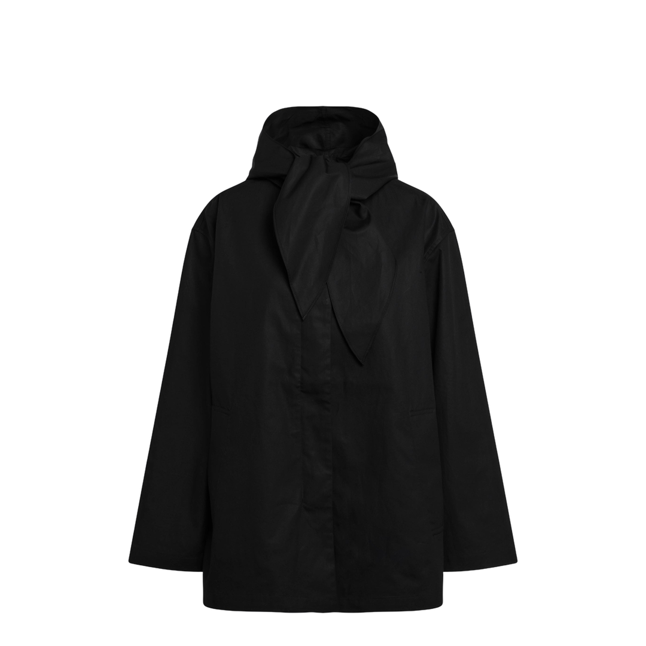 Jacket with Black Organic Cotton Scarf - Image 1