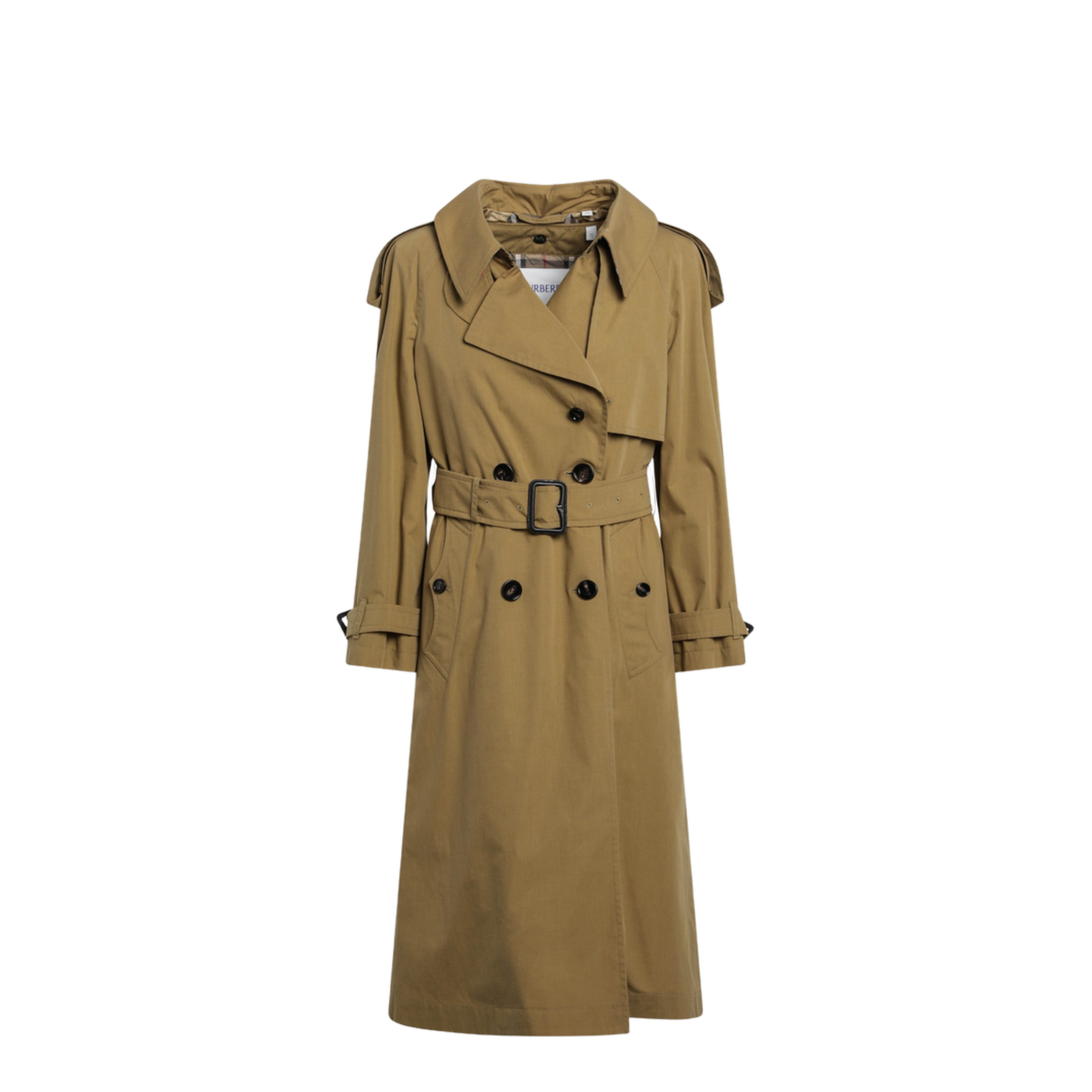 Double-breasted trench coat in cotton blend brown - Image 1
