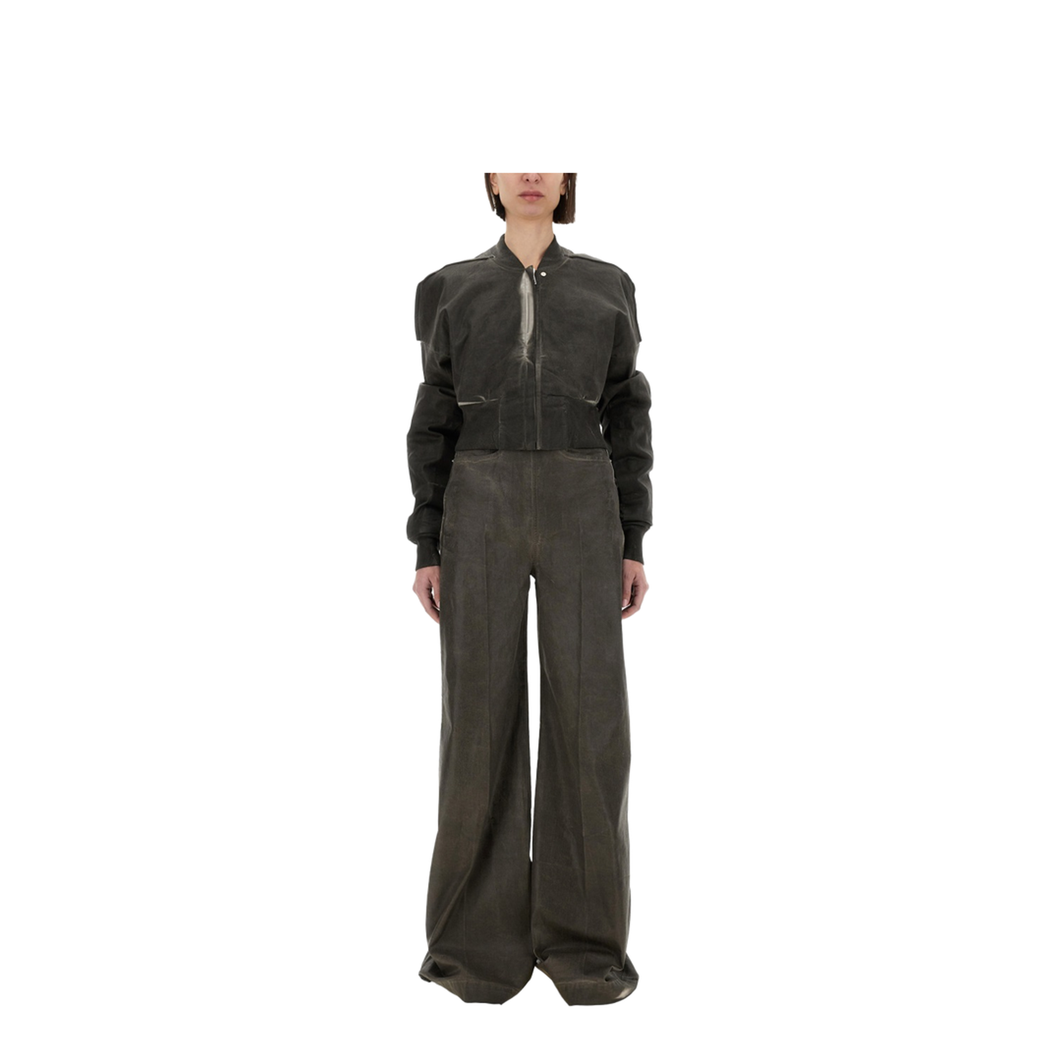 Cropped Bomber Jacket Flight JKT - Image 1