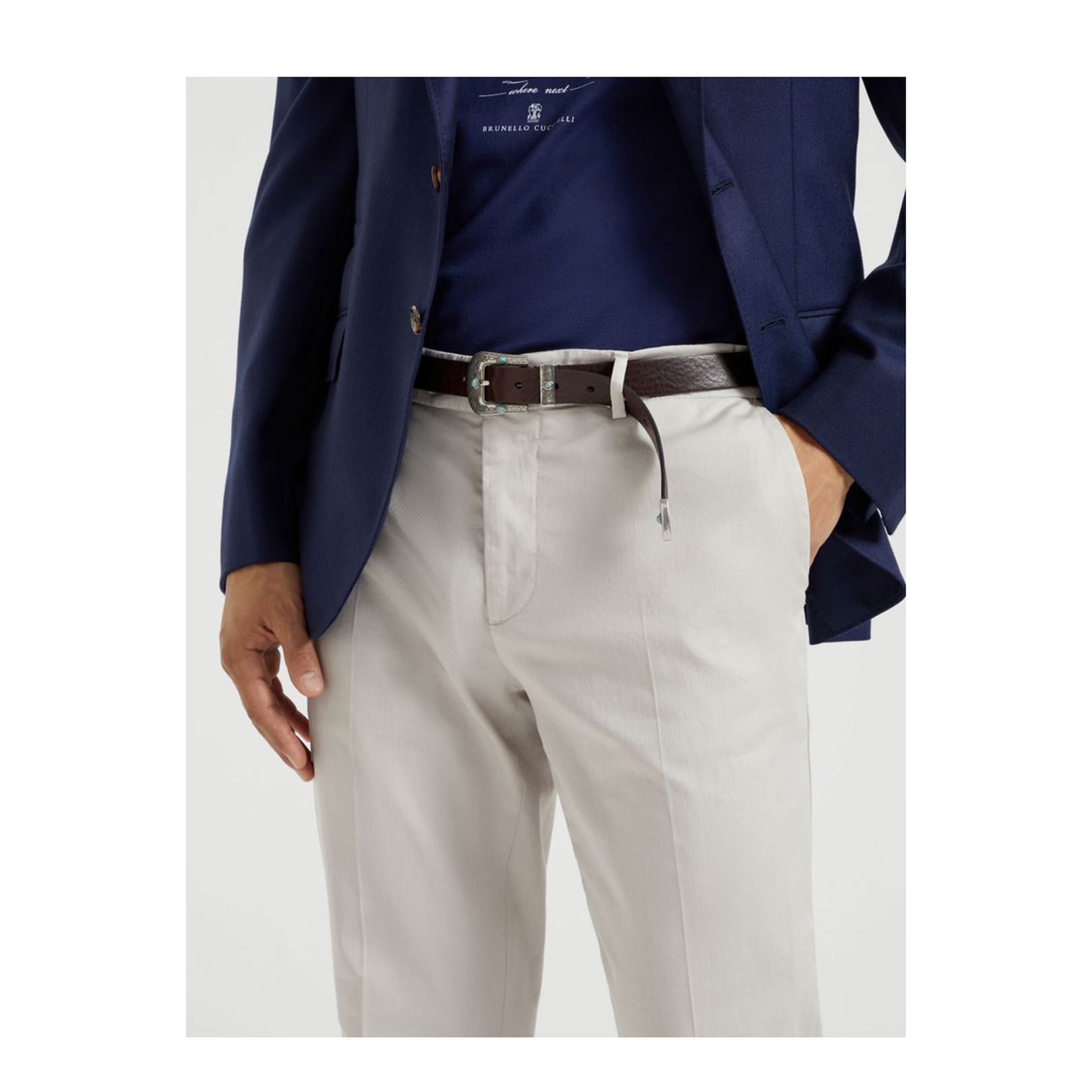 Men's Trousers Beige - Image 2