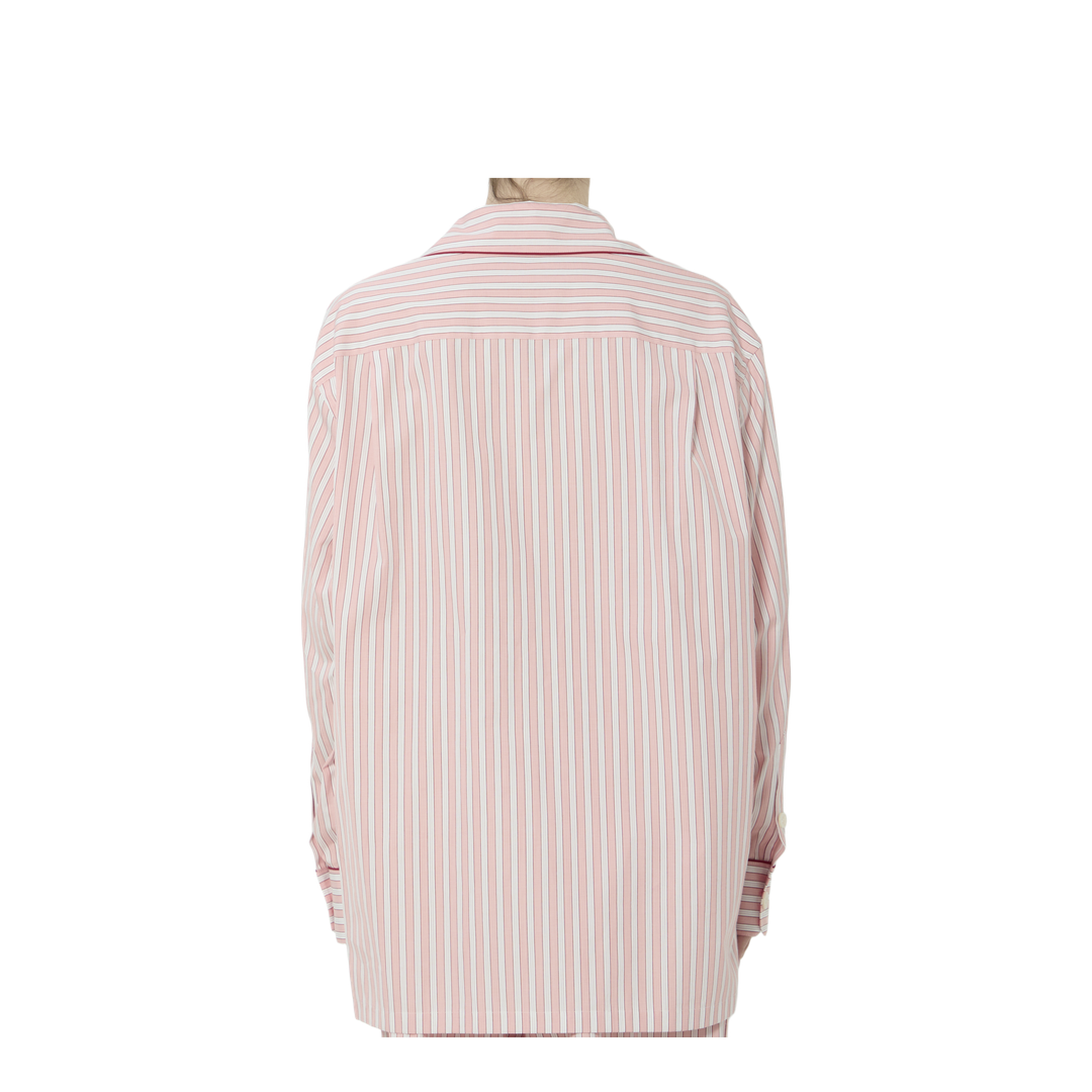 Striped Poplin Shirt In Multicolor - Image 4