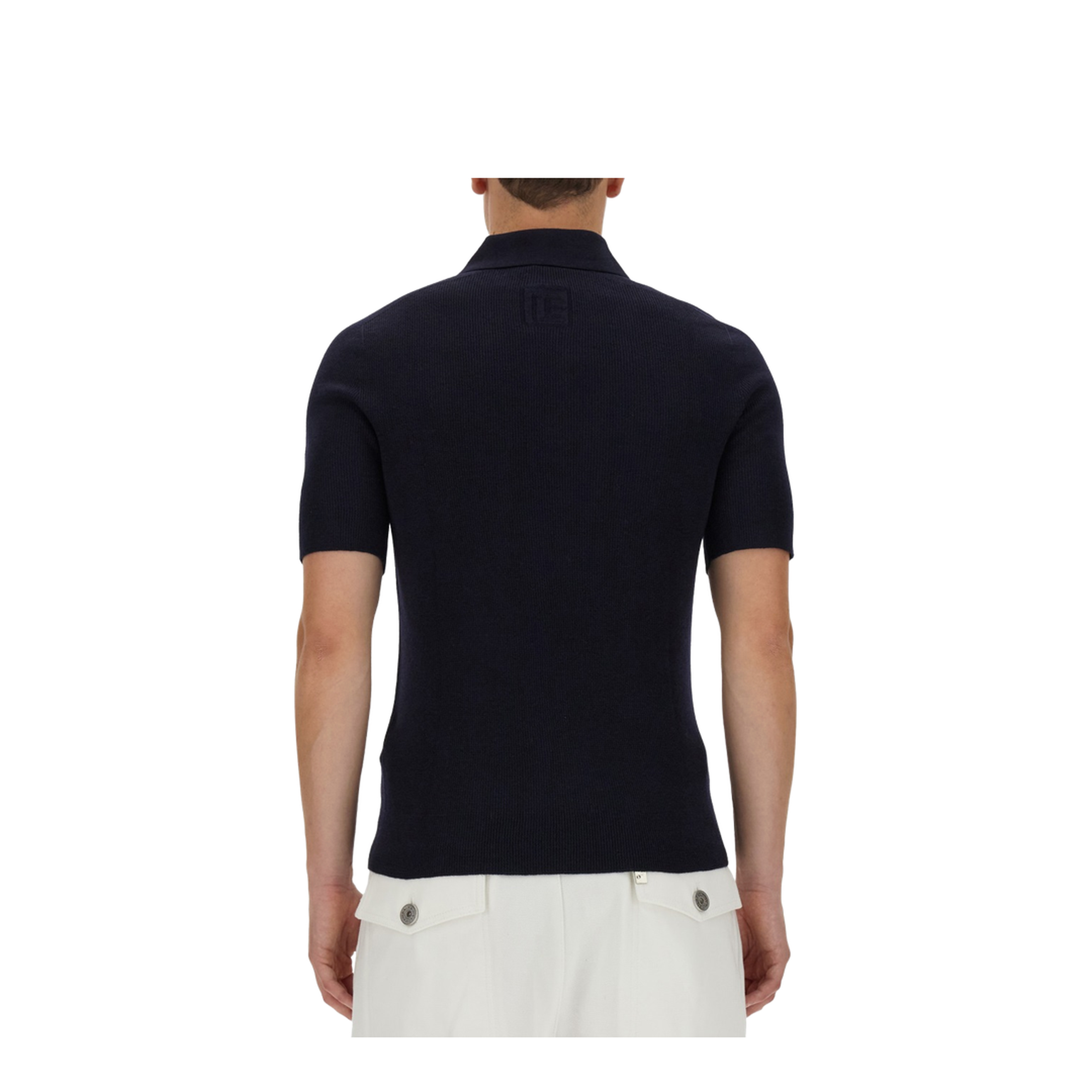Polo with Logo Patch Black - Image 2