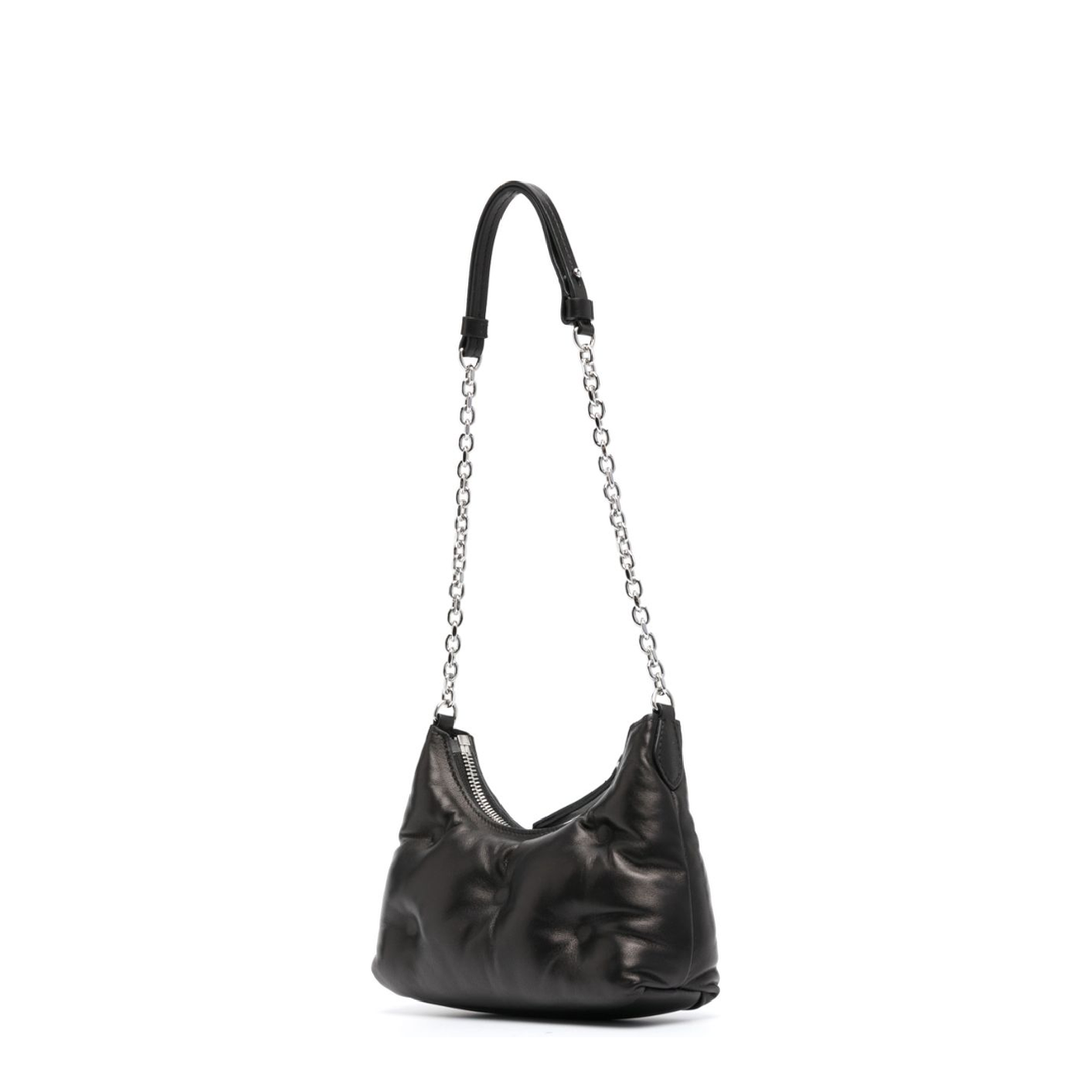 Glam Slam Micro Nappa Leather Hobo Bag - Noir - Image 5