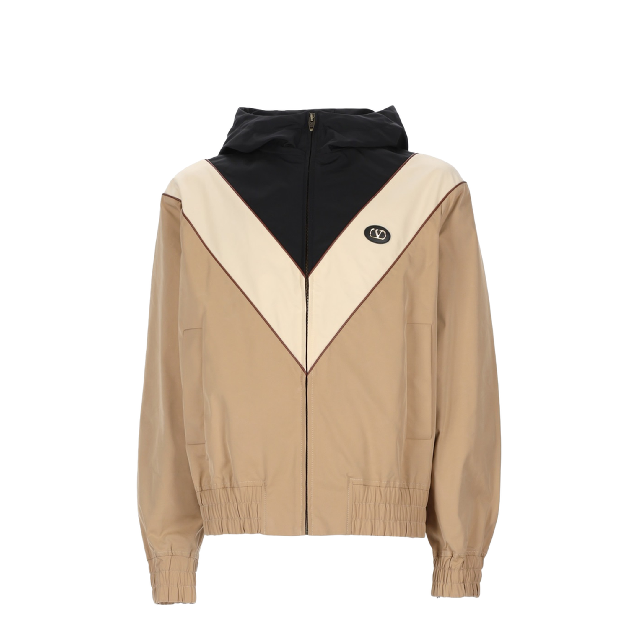 Multicolor Stretch Polyester Bomber Jacket - Image 1