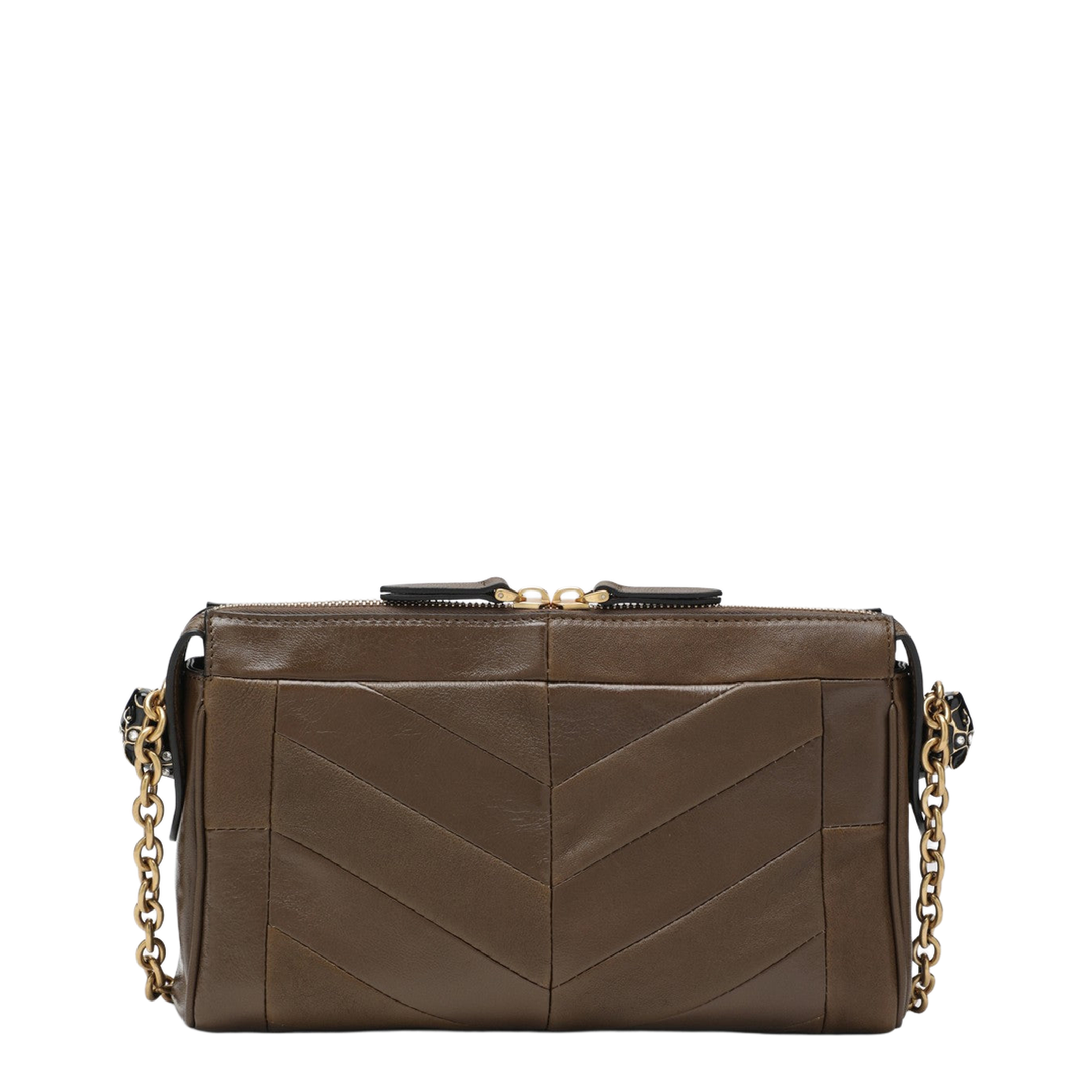 Panthea Small Nappa Leather Shoulder Bag - Gold Beige - Image 2