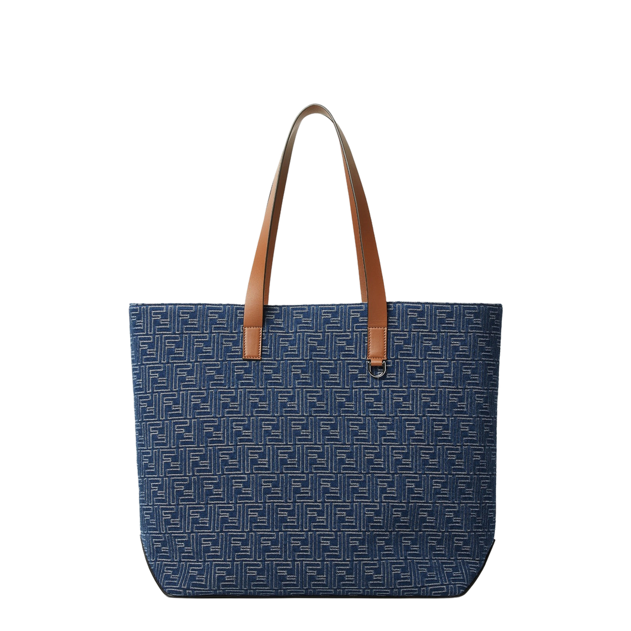 Medium Denim Shopping Bag - Blue - Image 1