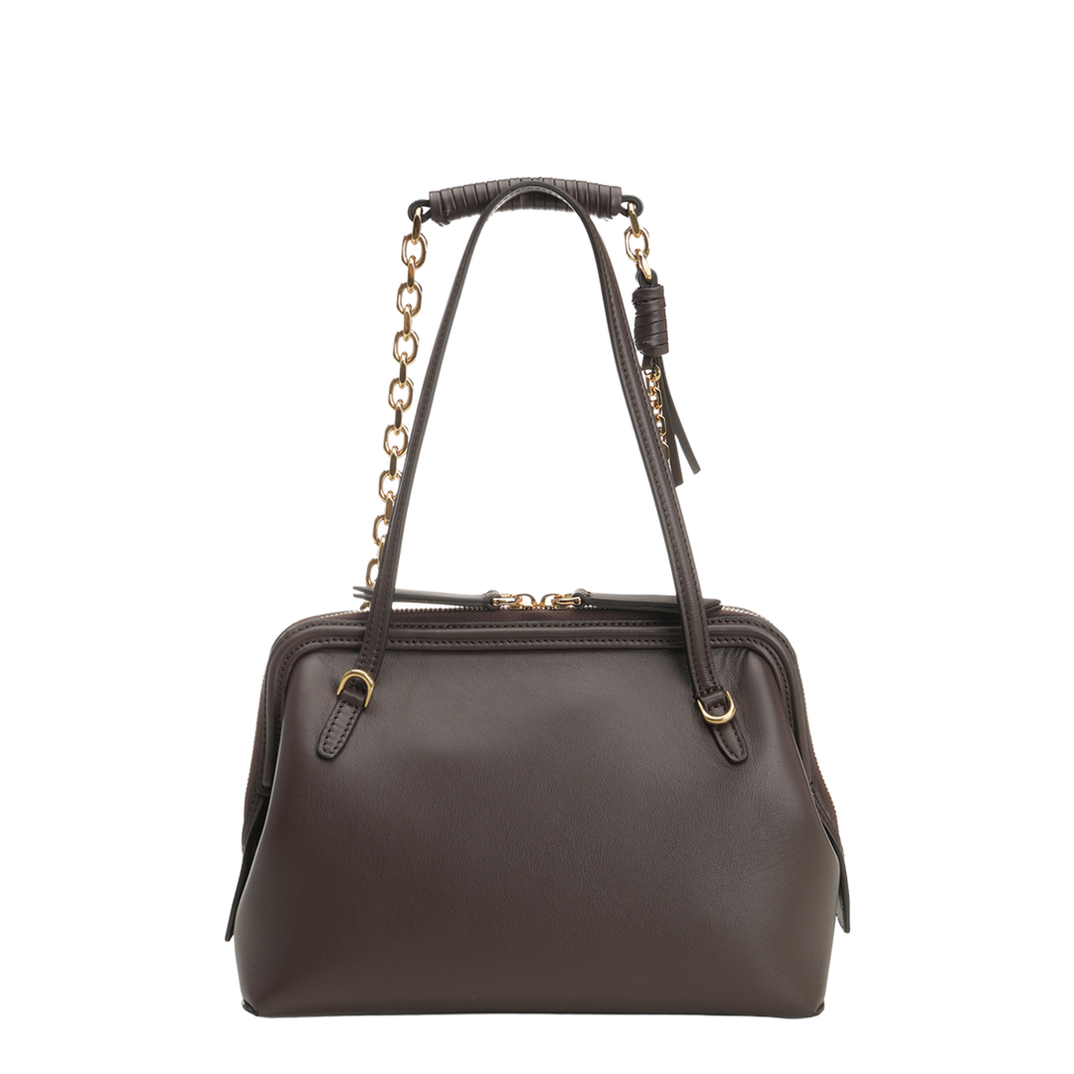 Small Calfskin Shoulder Bag - Brown - Image 3