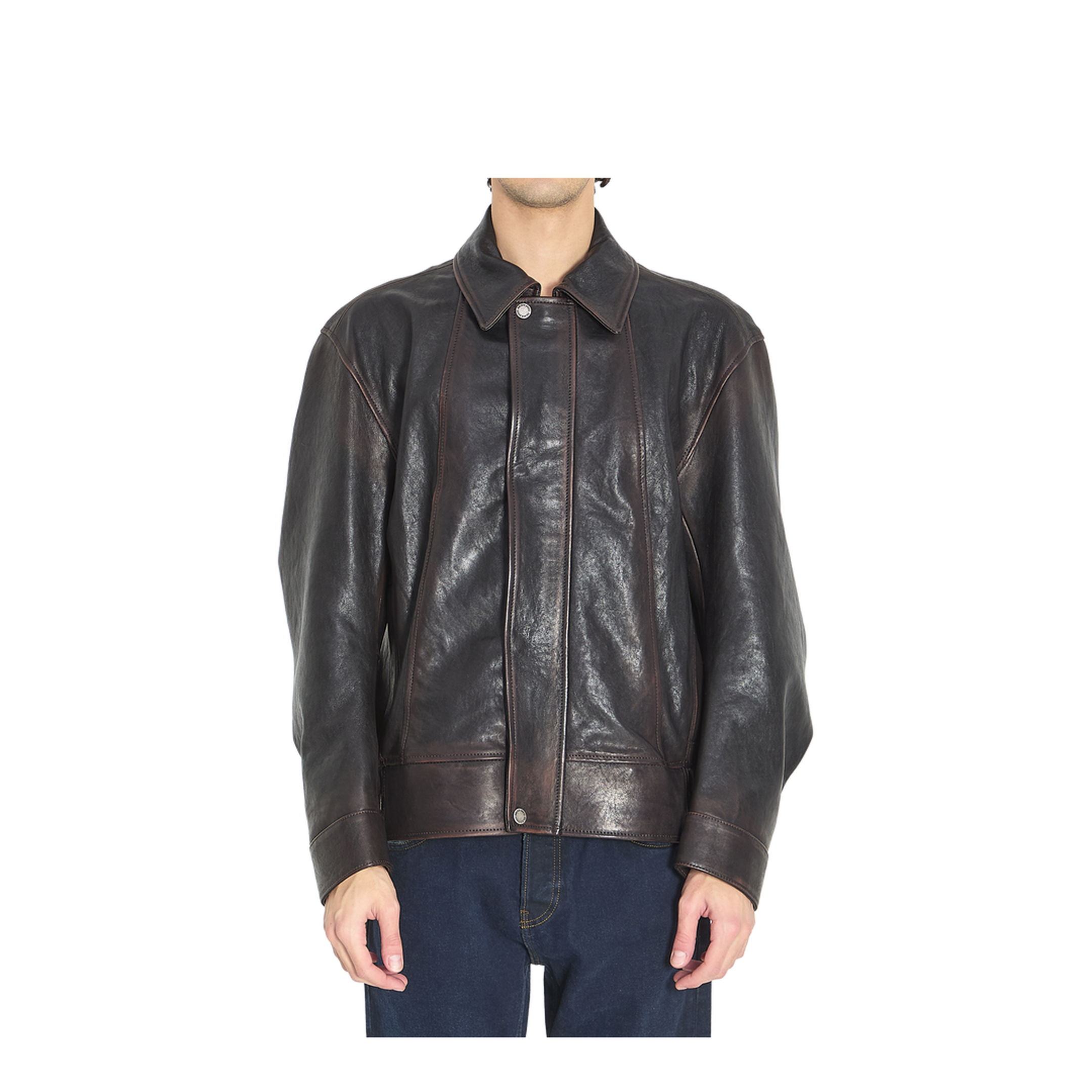 Nappa Leather Bomber Jacket - Image 1