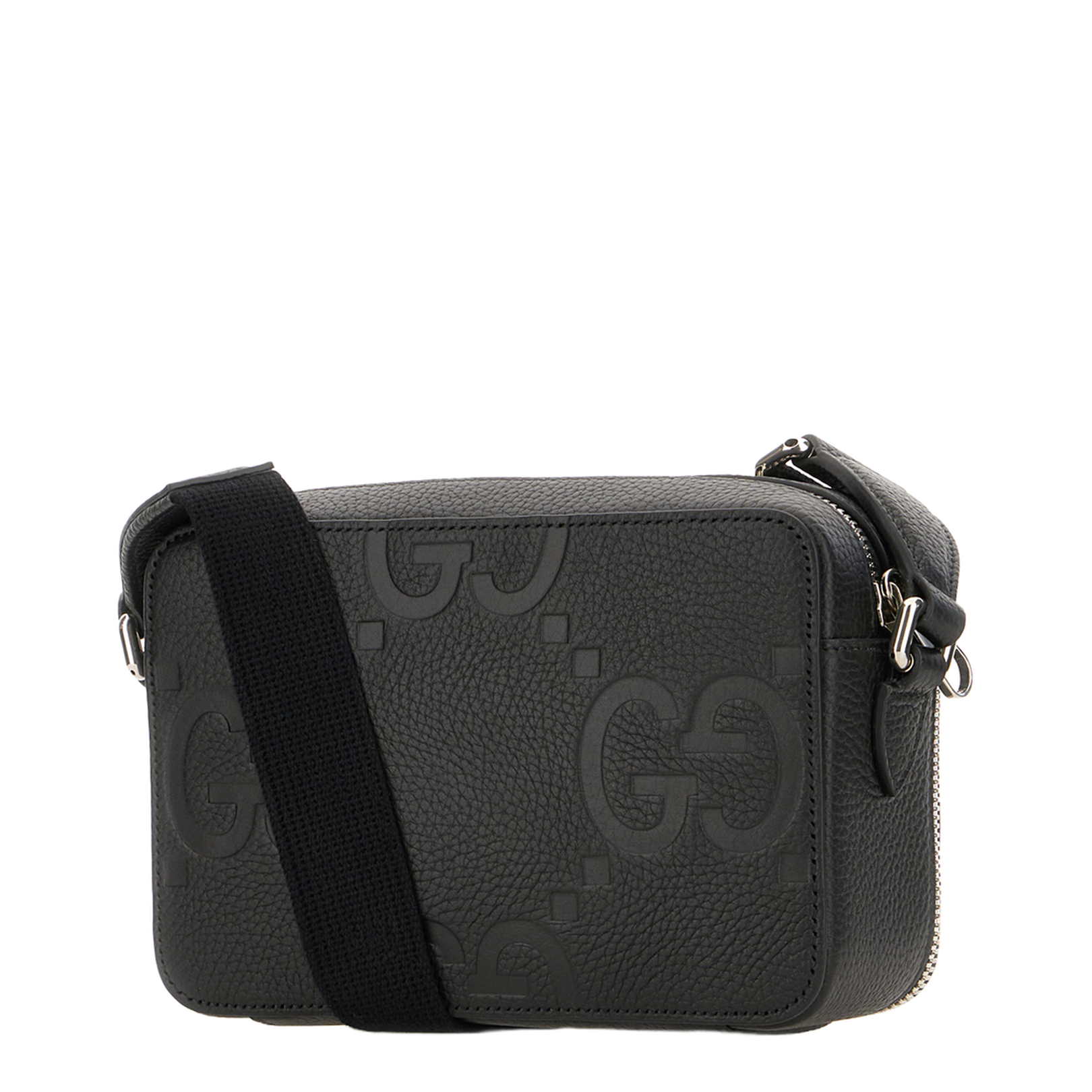 GG Jumbo Medium Leather Messeger Bag - Black - Image 2