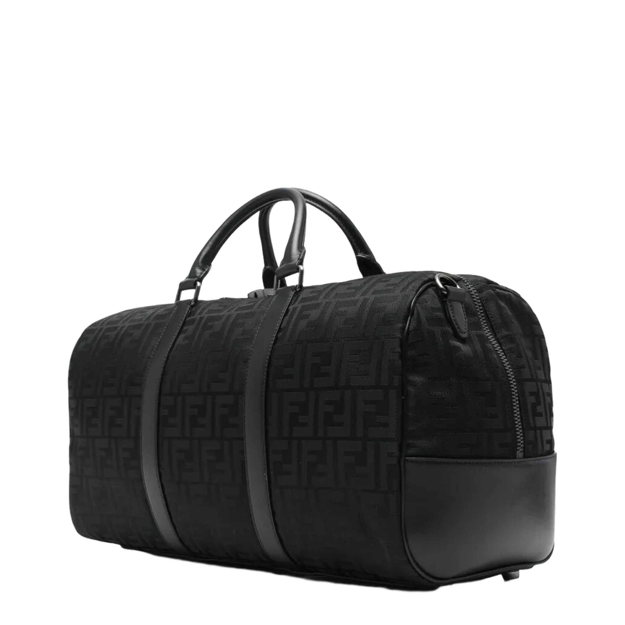 Medium Nylon Travel Bag - Black - Image 3