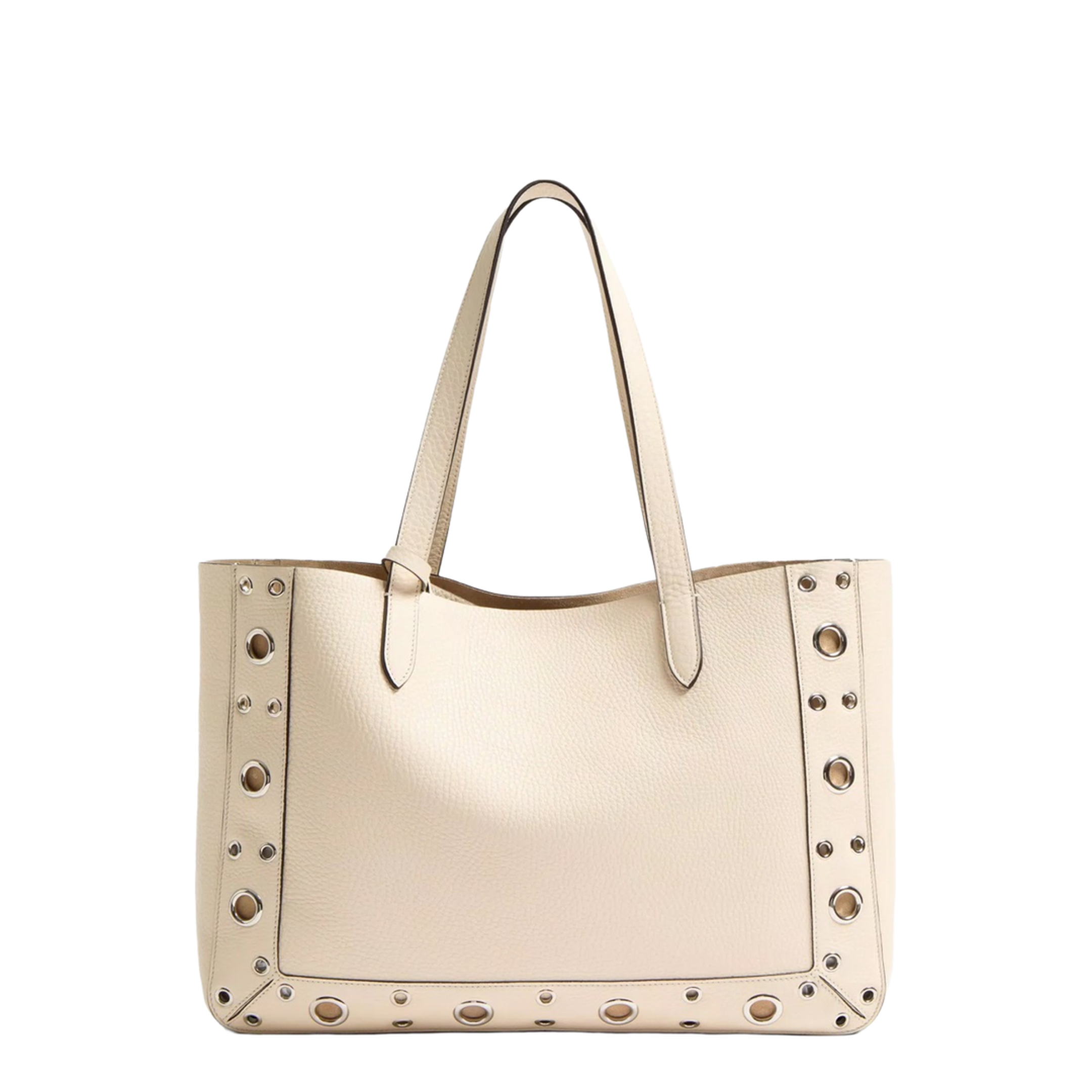 Nellcôte Medium Grained Calfskin Shopping Bag - Ivory - Image 4