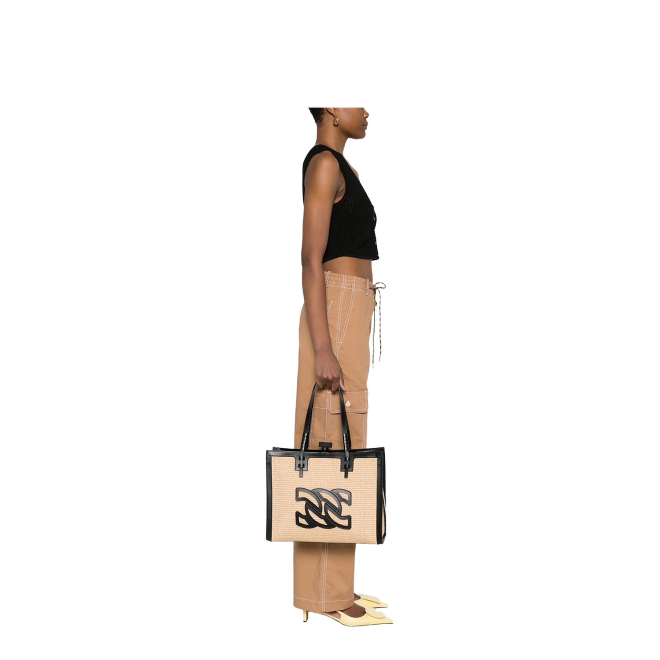 Beaurivage Braided Raffia Tote - Multicolor - Image 5