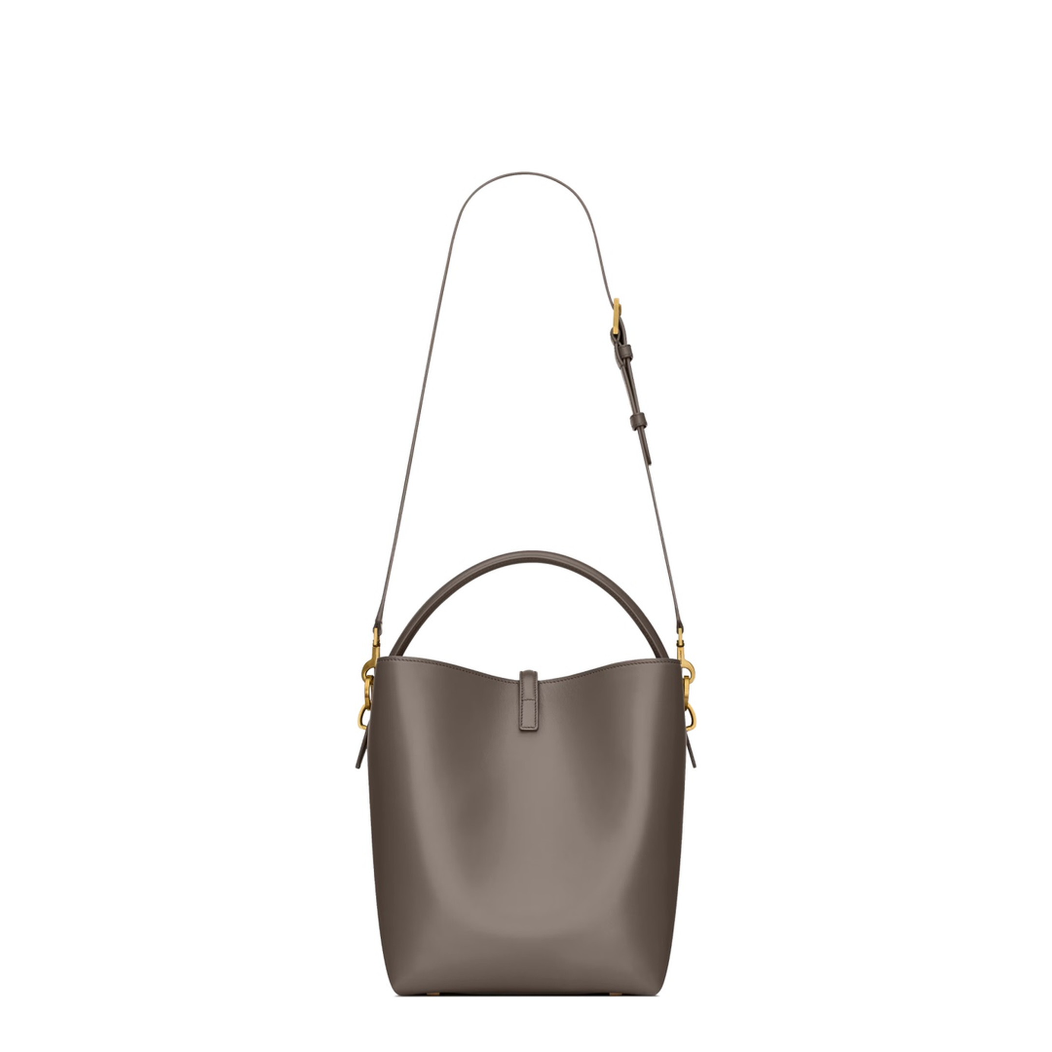 LE 37 Shiny Leather Shoulder Bags - Grey - Image 4