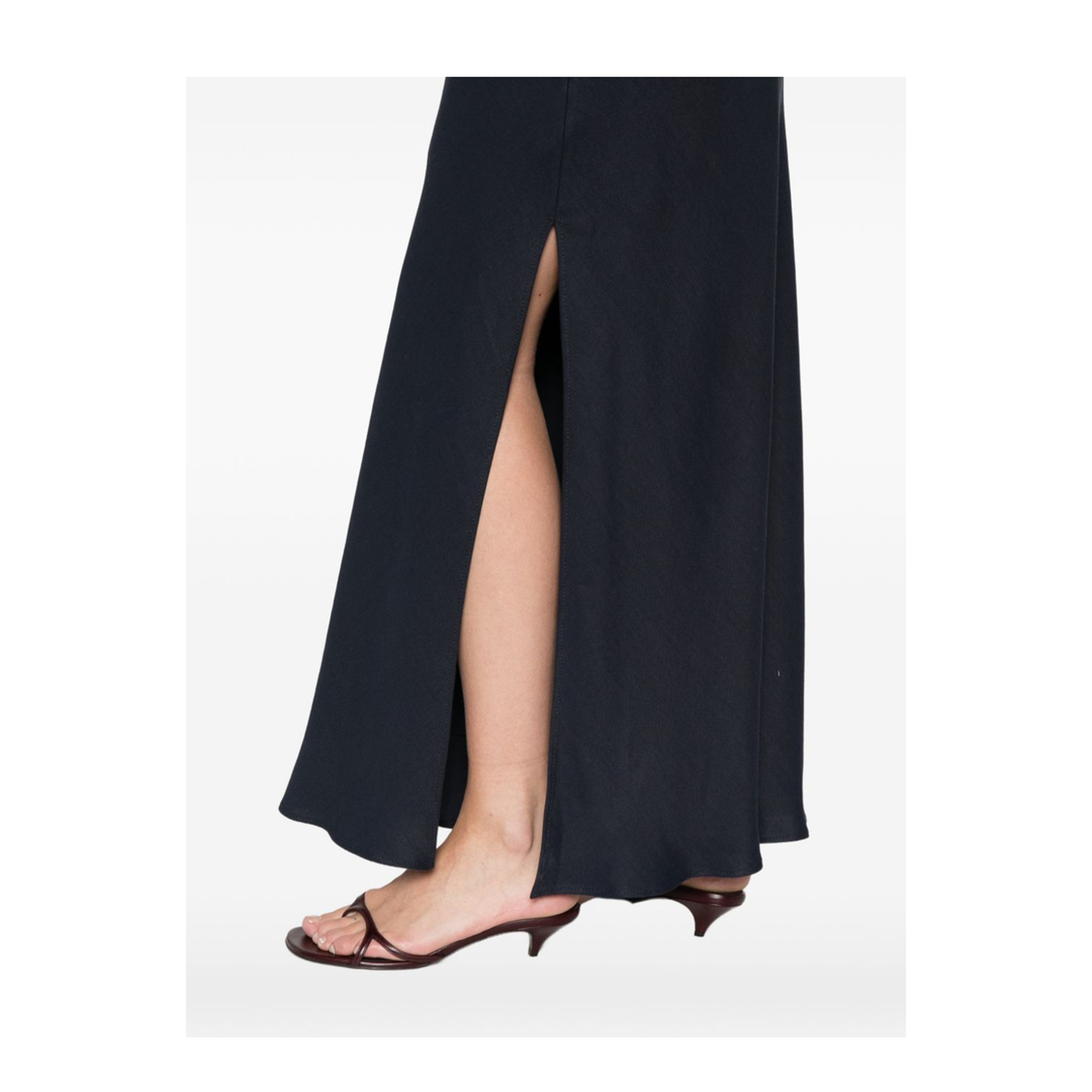 Line Blend Long Skirt Blue - Image 5