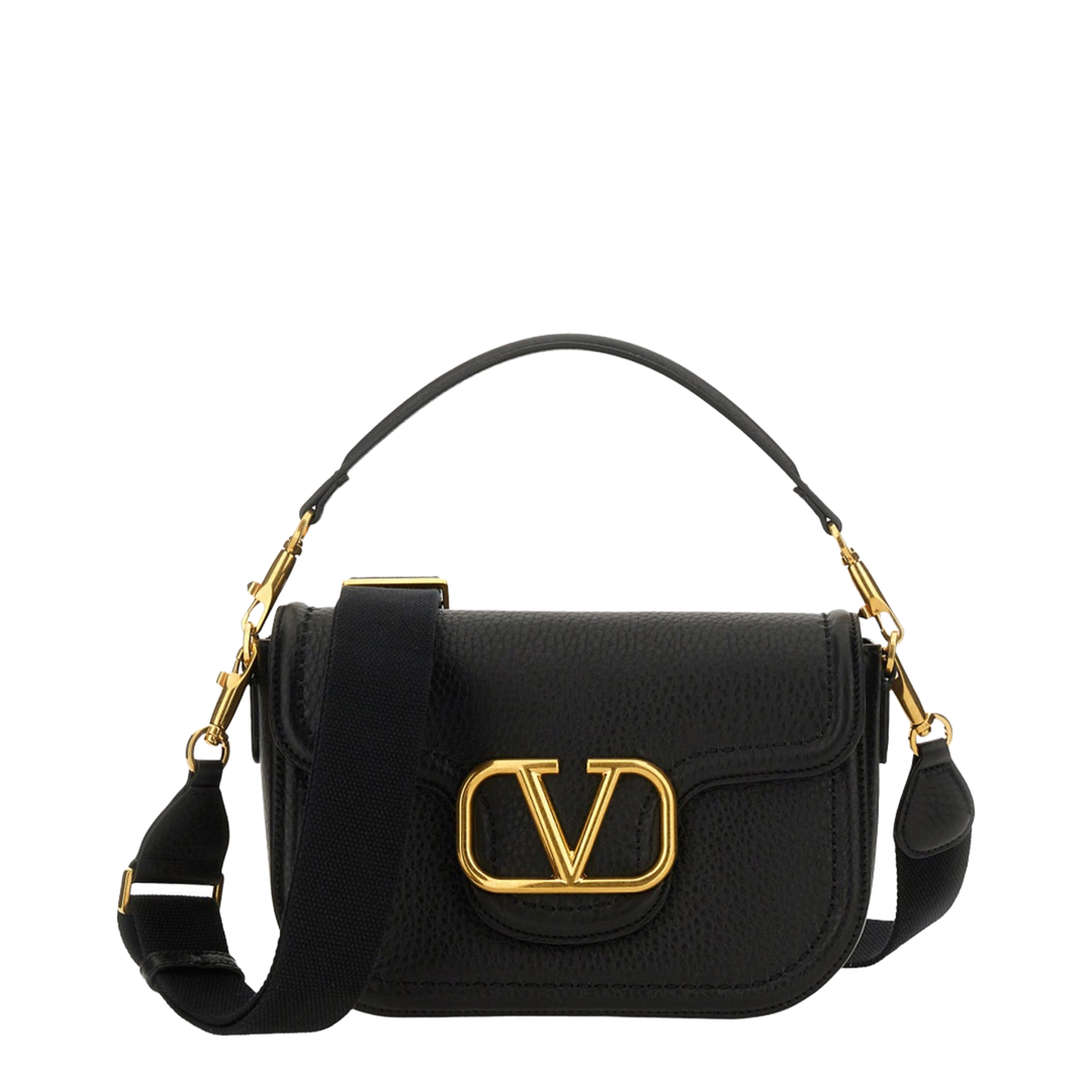 Alltime Grainy Calfskin Shoulder Bag - Black - Image 1