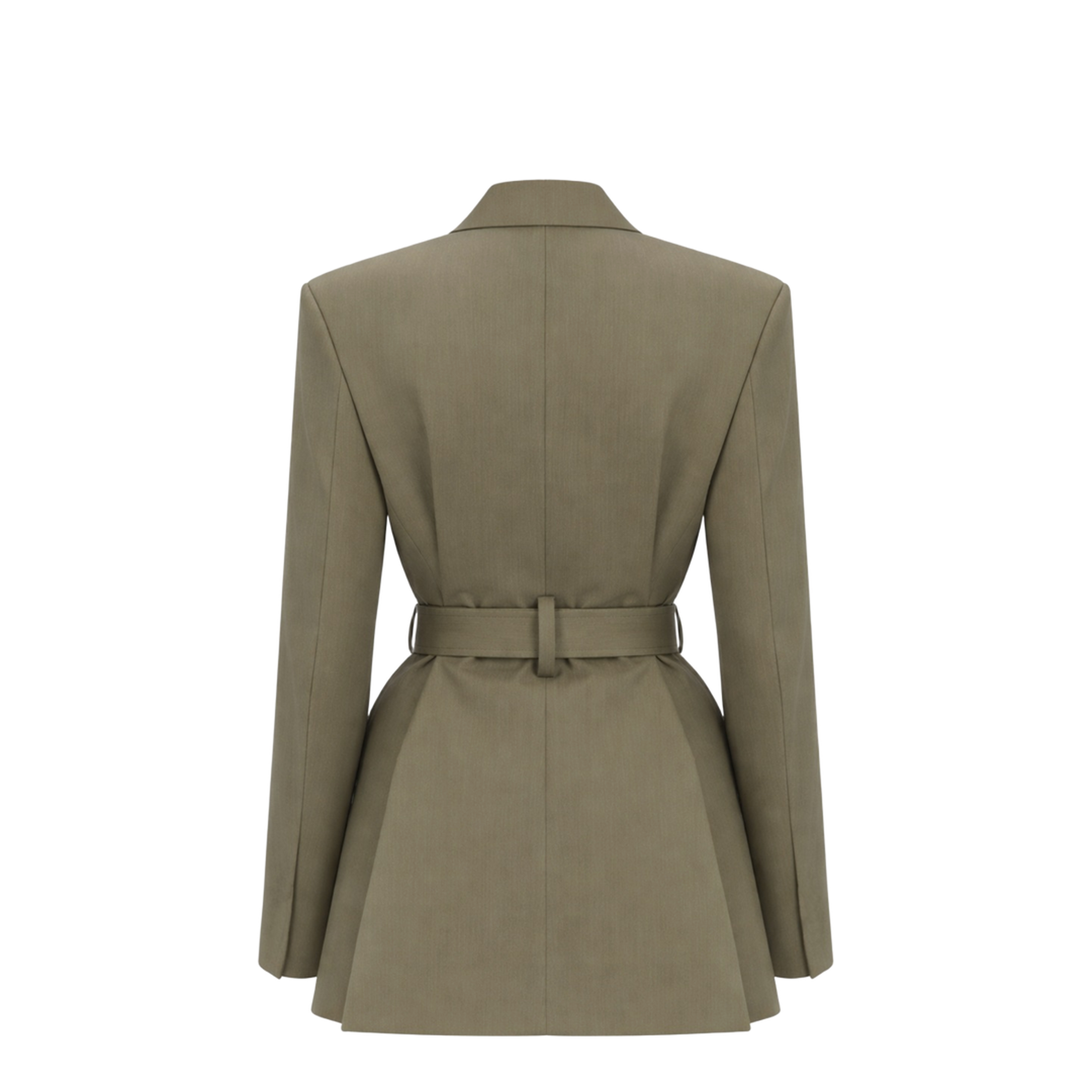 Tailored Blazer With Belt - Image 3