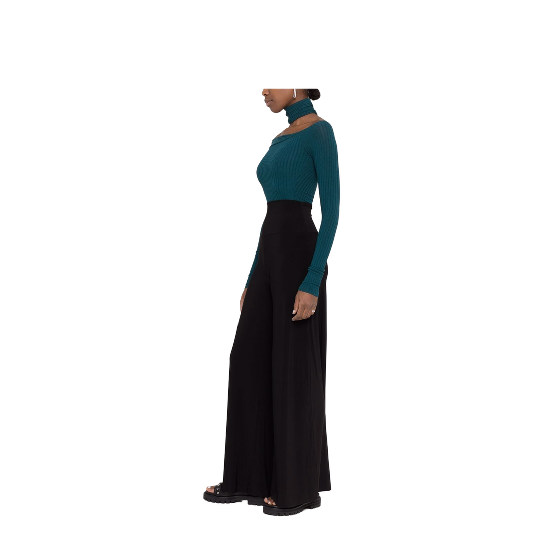 High-Waisted Wide-Leg Trousers - Image 2