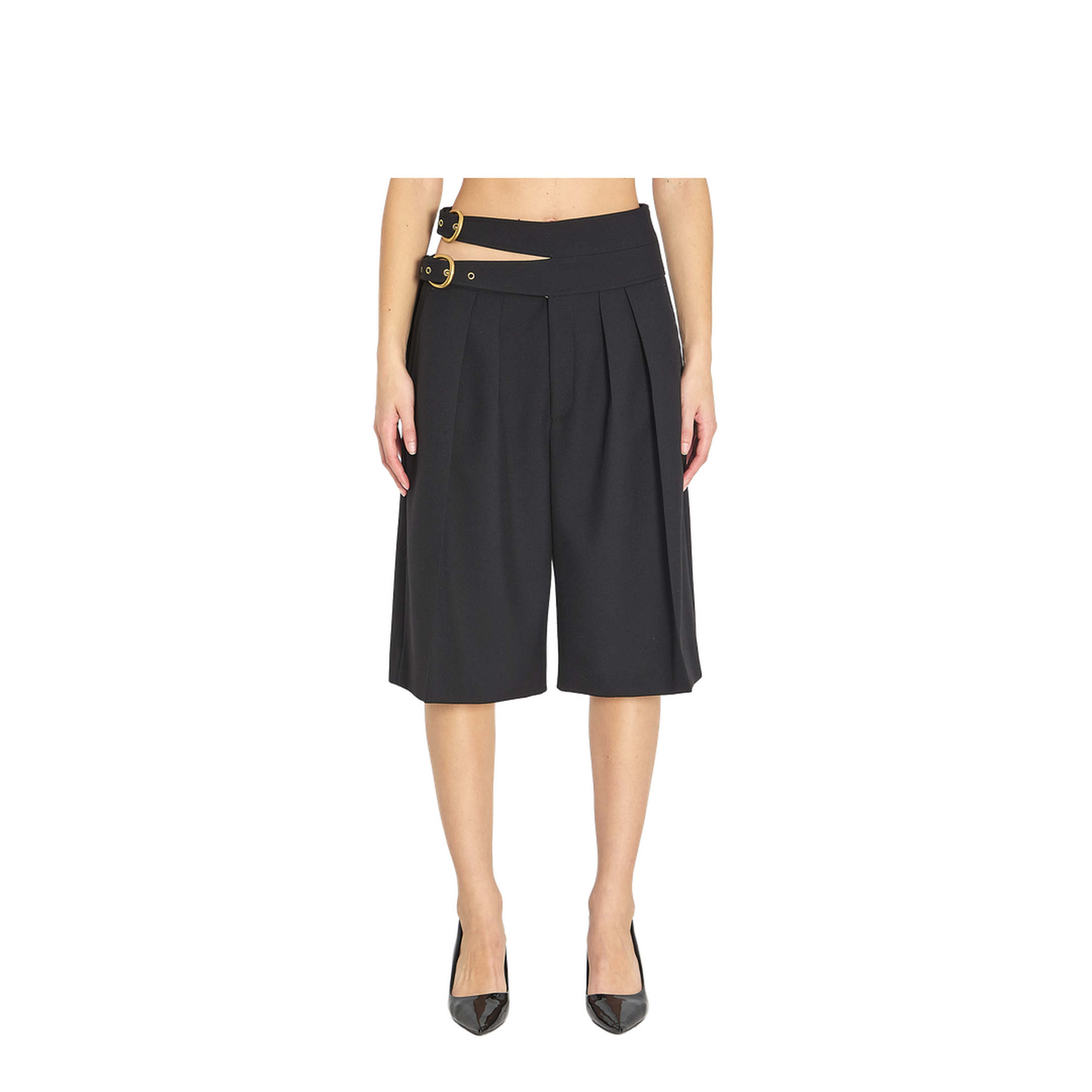 Bermuda Shorts with Double Belt - Image 1