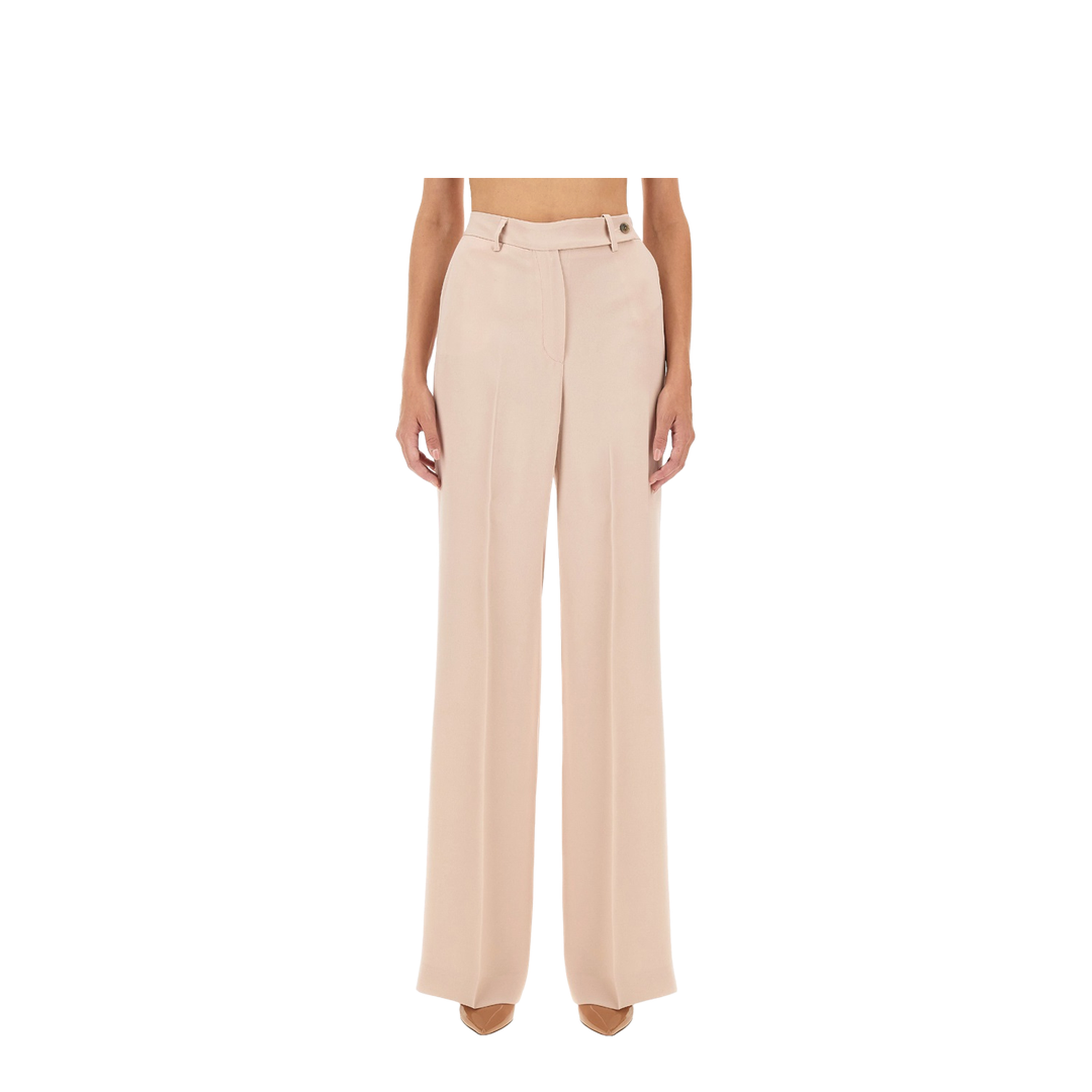 Elegant Light Pink Palazzo Trousers - Image 1
