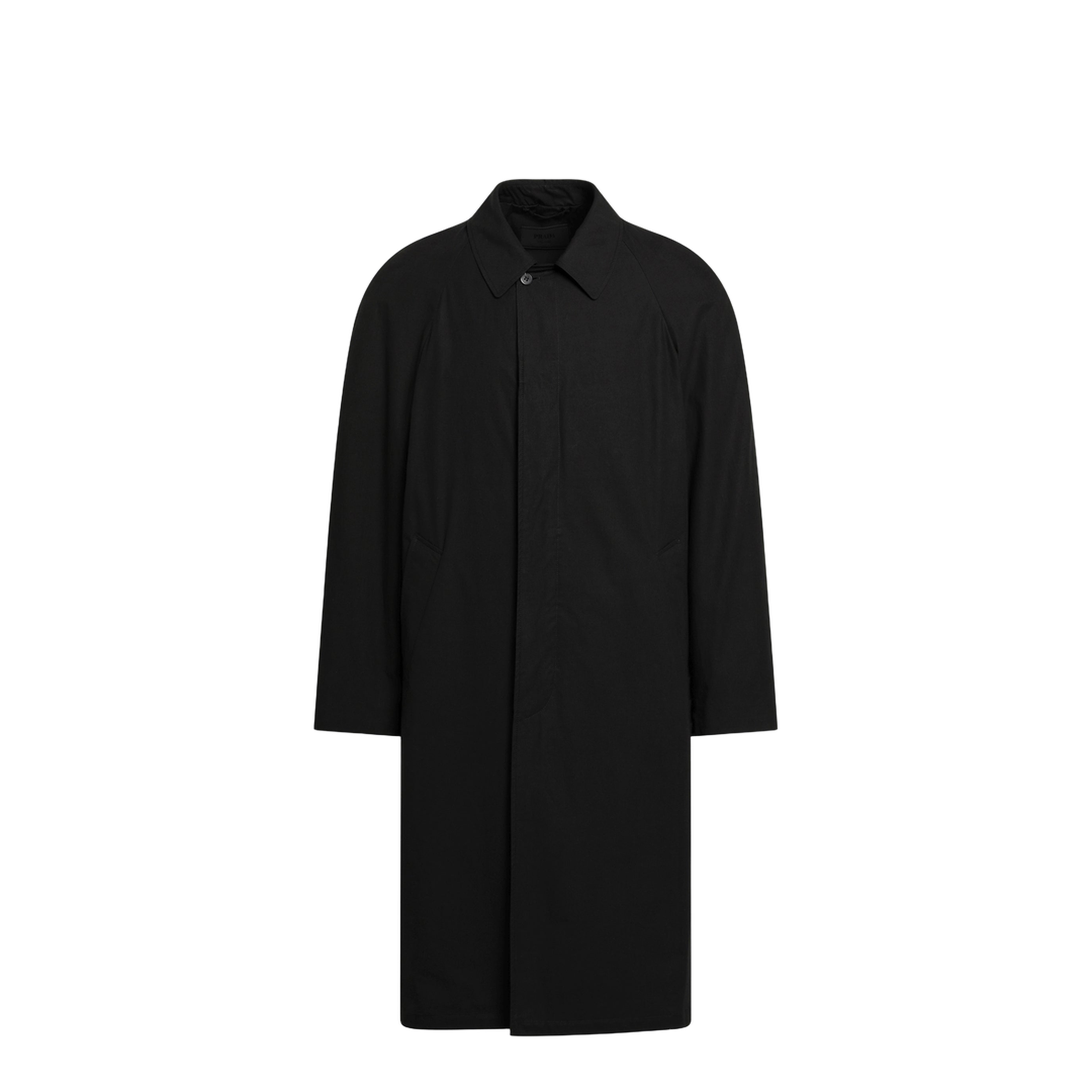 Black Cotton Overcoat - Image 1