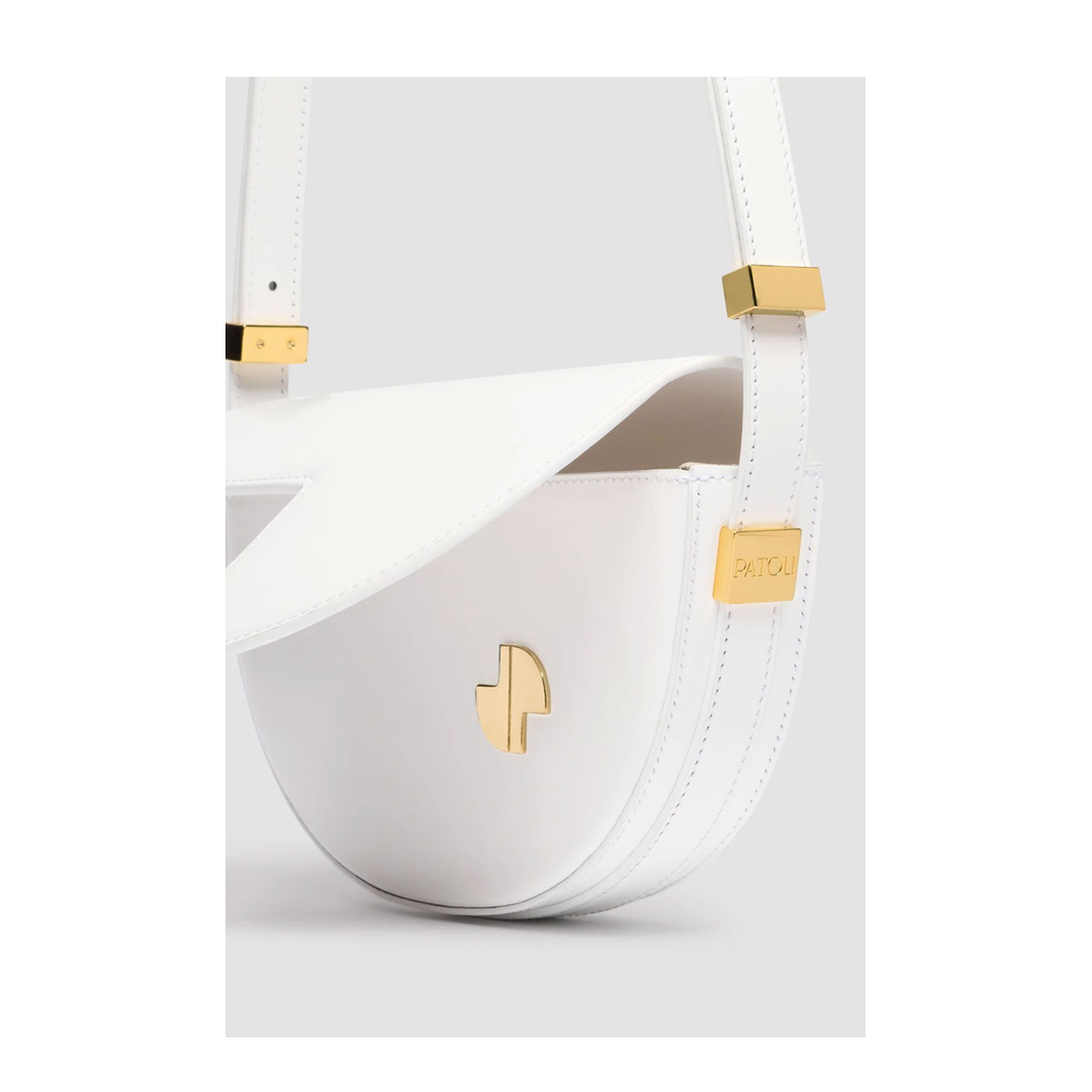 Le Petit Patou One Size Calf Leather Shoulder Bag - White - Image 2
