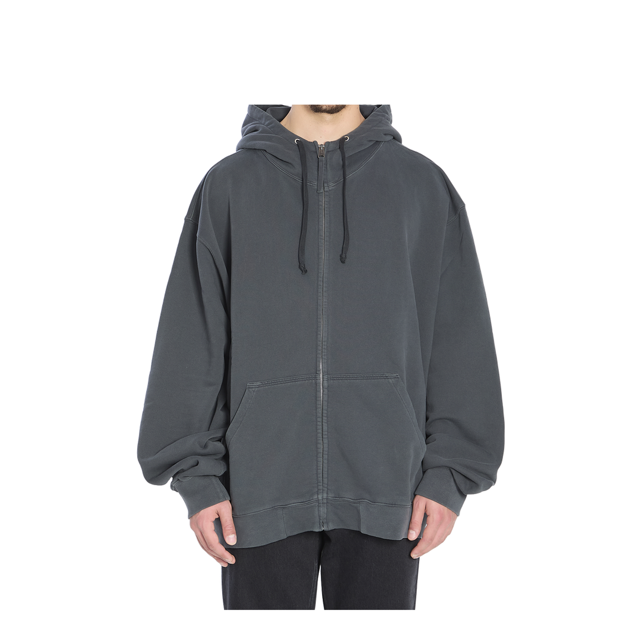 Graphite Cotton Oversize Sweatshirt In Gray - Image 1